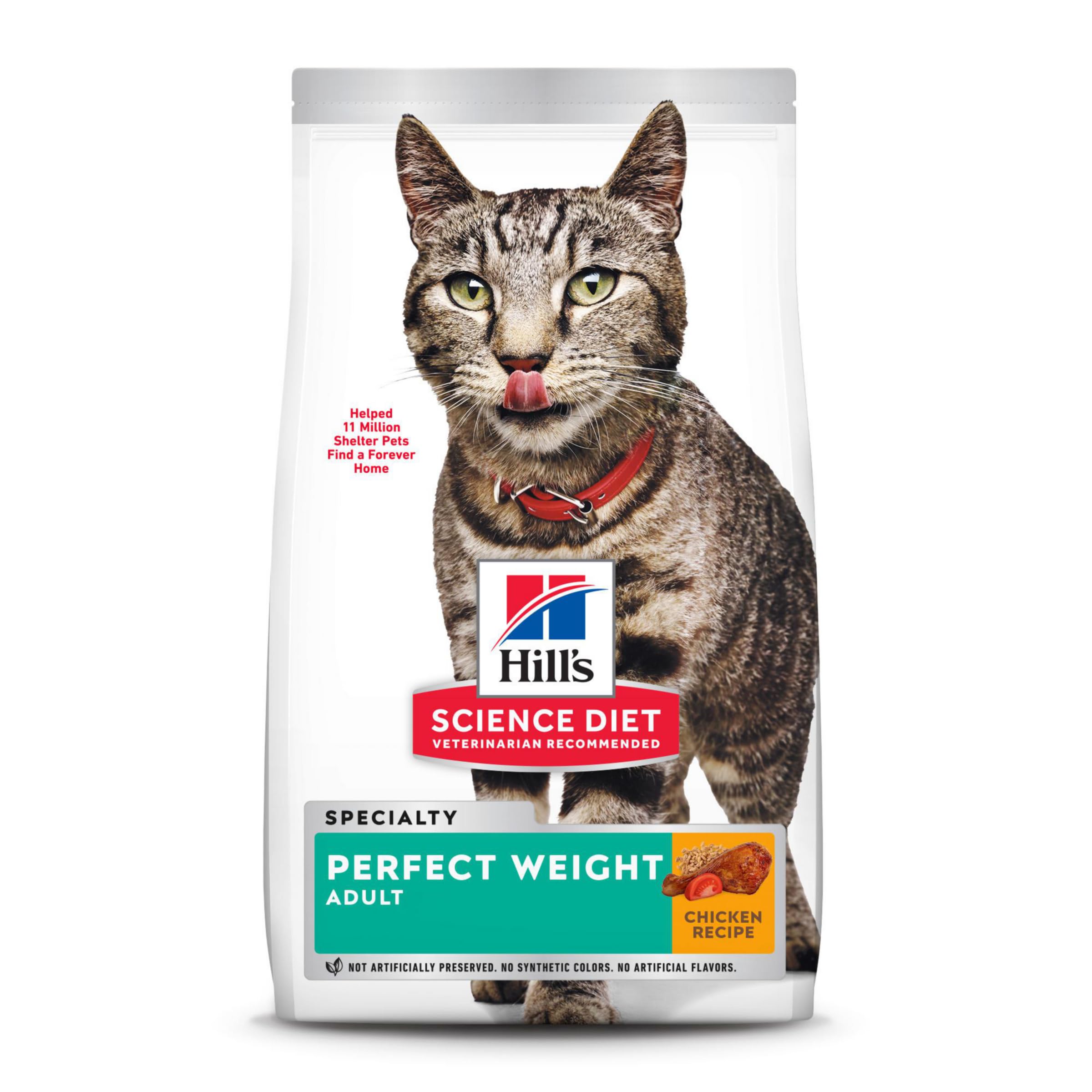 Hills Science Diet Dry Cat Food, Adult, Perfect Weight for Healthy Weight & Weight Management, Chicken Recipe, 3 lb. Bag