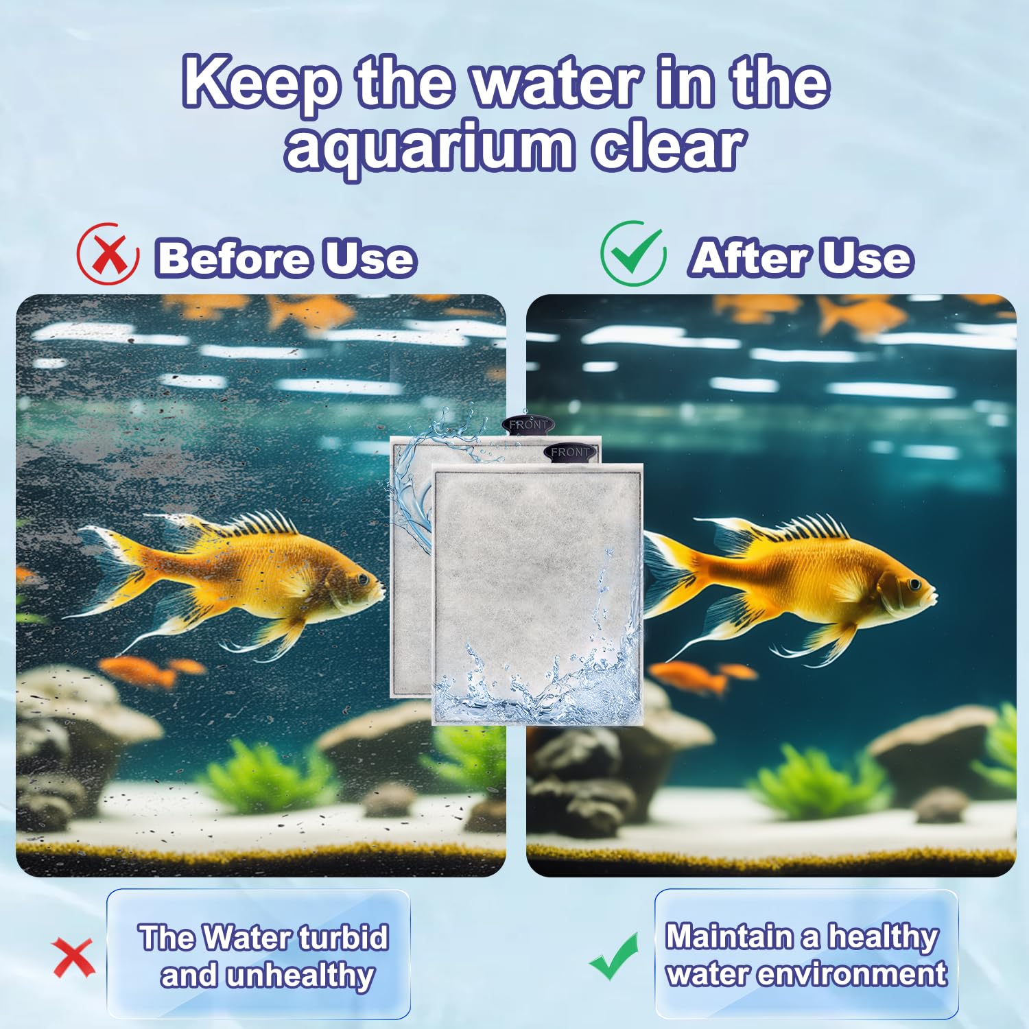 Jiaxix 10 Pack Replacement Filter Cartridges Large For Aqueon,Large Filter Compatible With Aqueon Quietflow Power Led Pro & Powe