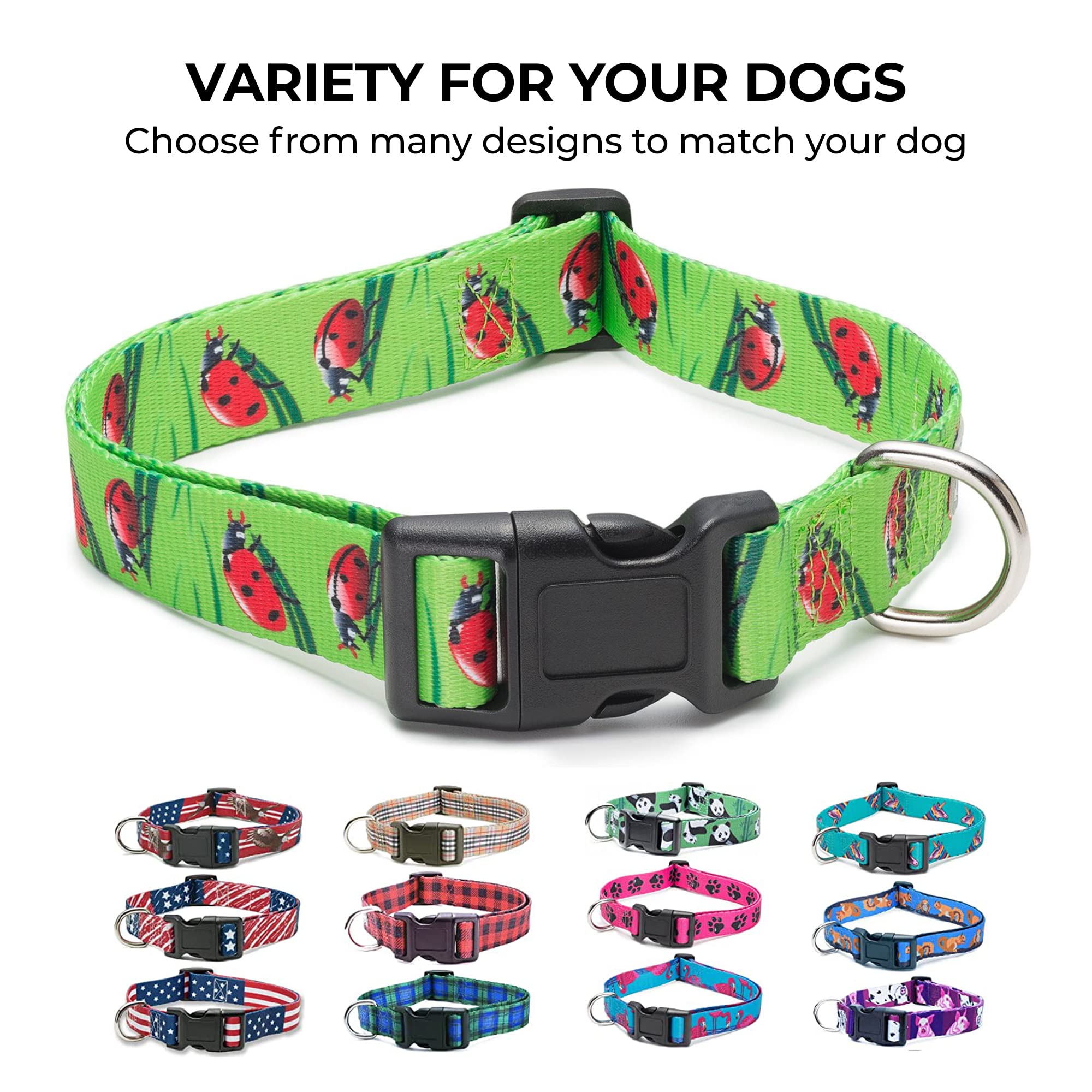 American Flag Dog Collar In 5 Different Sizes Classic (Medium)