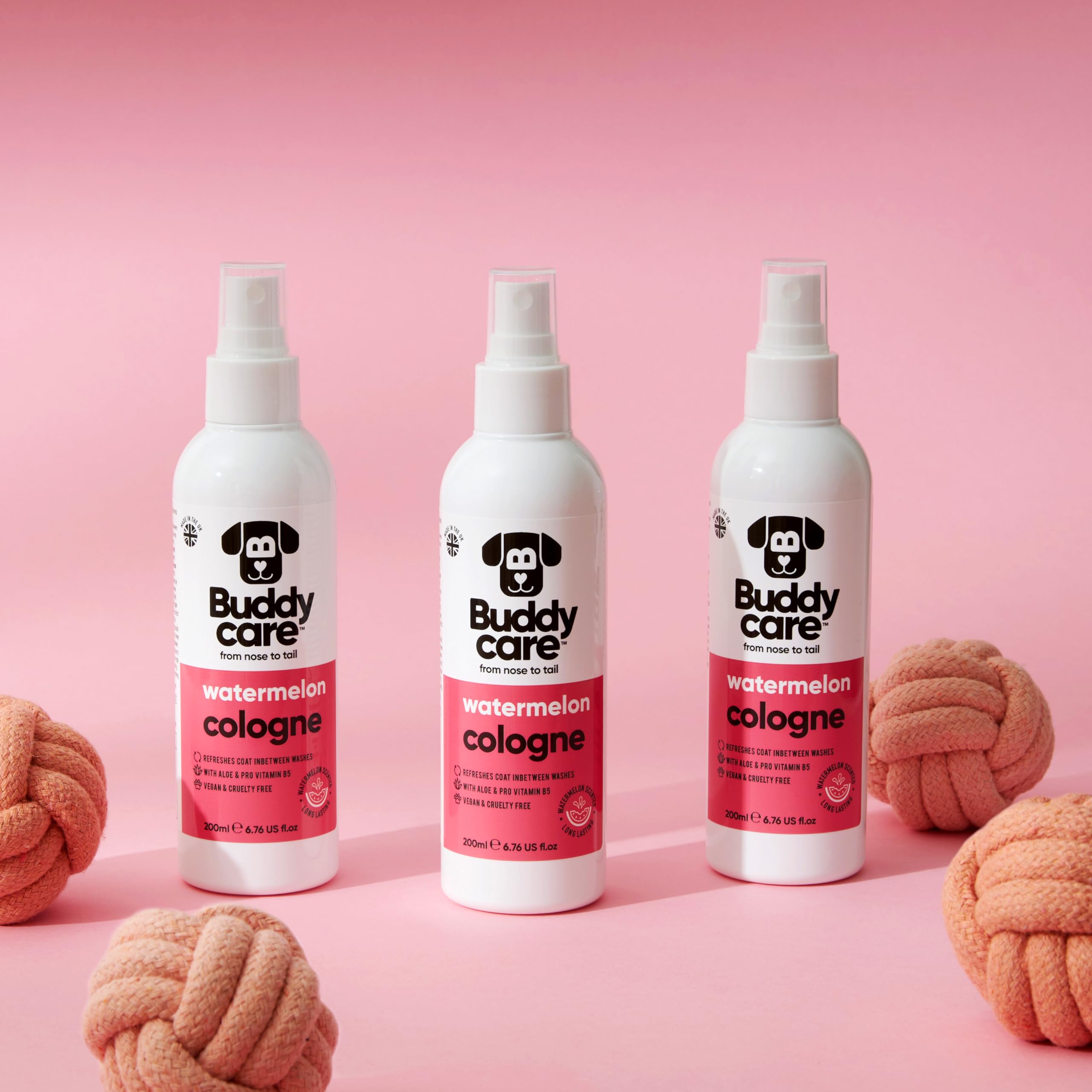 Buddycare Dog Cologne - Watermelon - 200Ml - Delicate And Powdery Scented Dog Cologne - Refreshes Between Dog Washes