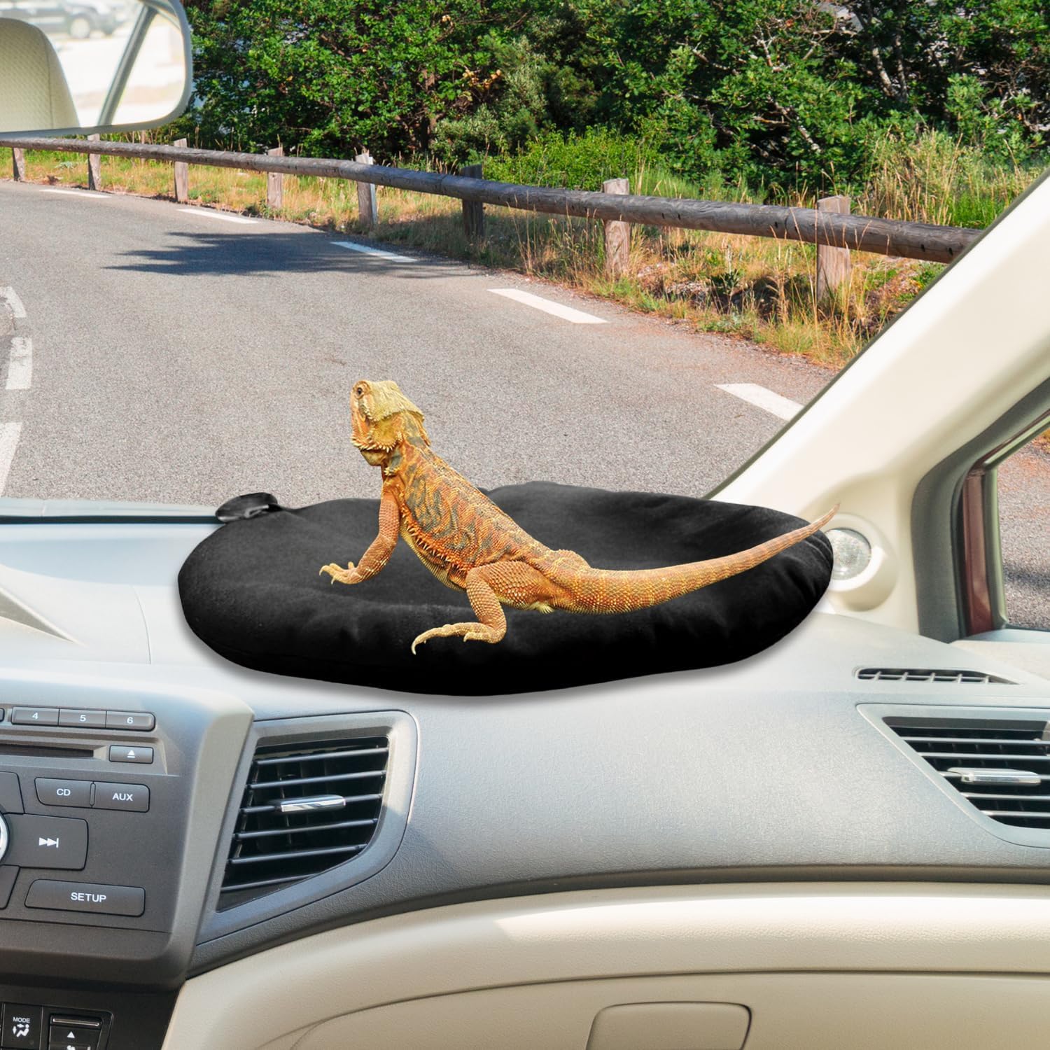 Forzena Bearded Dragon Bed With Suction Cup Soft Sleep Cushion Mat Washable For Travel Reptile Tank Pad Small Animal Carrier For
