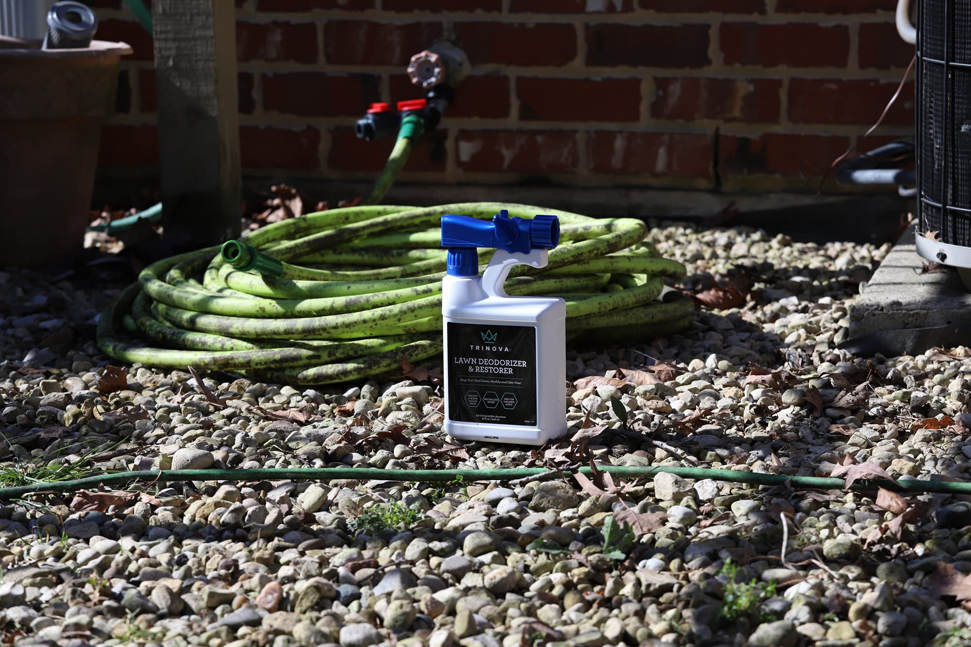 Trinova Outdoor Lawn Deodorizer & Restorer - Eliminates Dog, Puppy Feces And Urine Odors From Lawn, Yard, & Patio, Artificial Tu