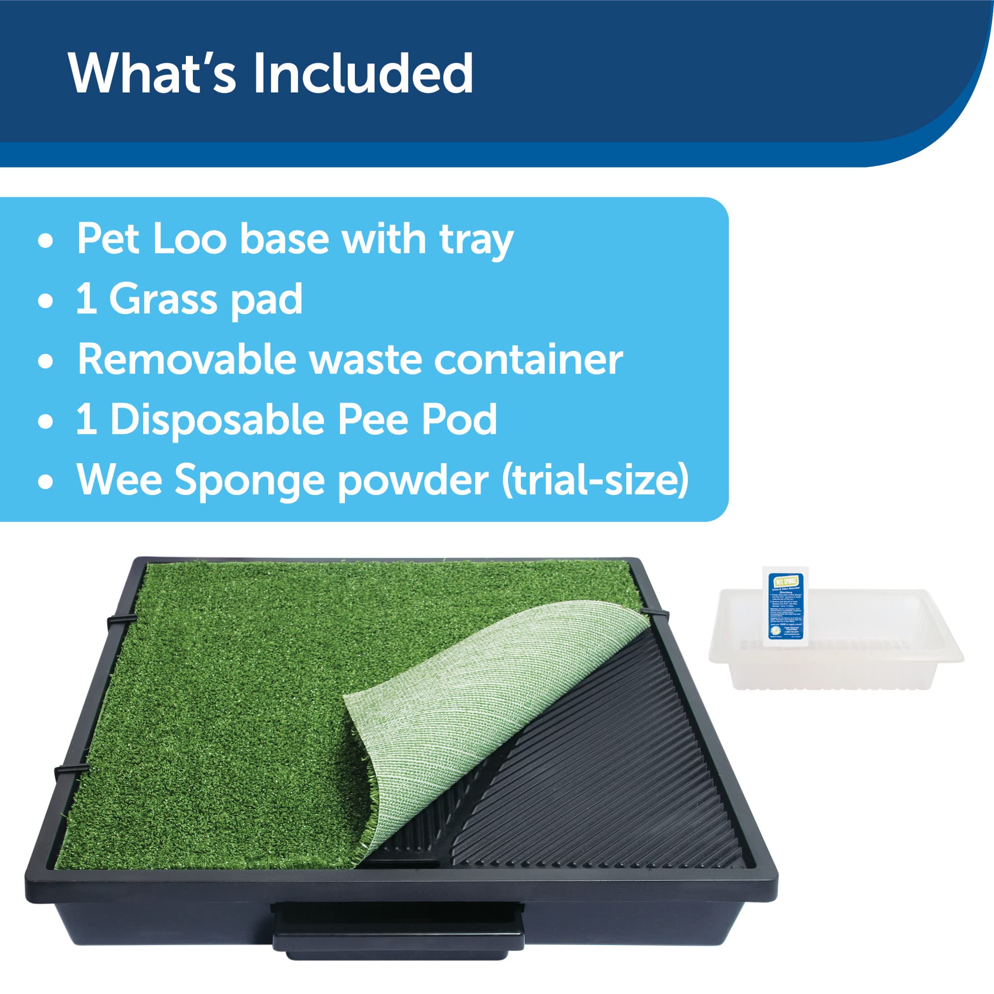 PetSafe Pet Loo Portable Dog Potty - Pet Toilet Alternative for Puppy Pads - Small - Perfect for House Training - Easy-to-Clean