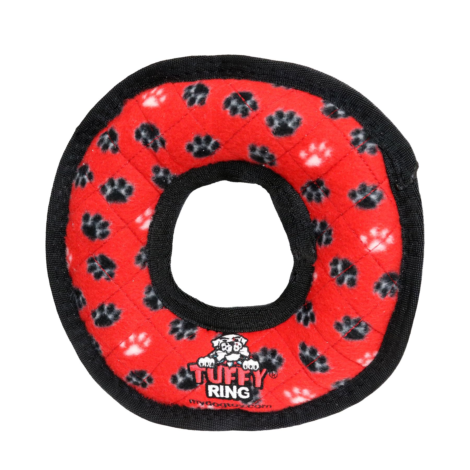 Tuffy - World'S Tuffest Soft Dog Toy- Medium Red Ring & Yellow Bone- 2 Pack. Squeakers-Multiple Layers.Made Durable, Strong & To