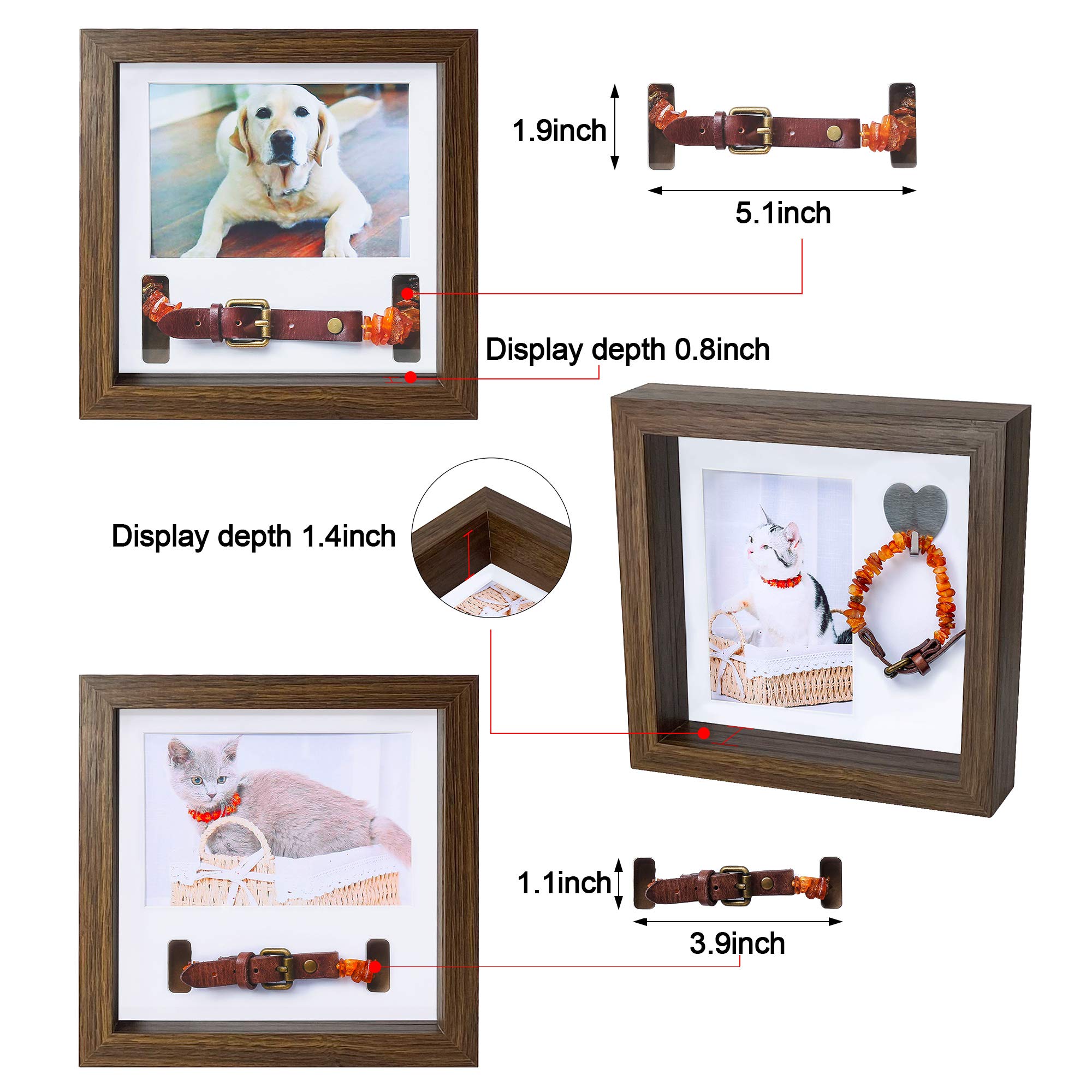 Kcrasan Pet Memorial Picture Frame - Dog Memorial Sentiment Frame For Loss Of Dog Gifts - Pet Collar Frame Remembrance Sympathy