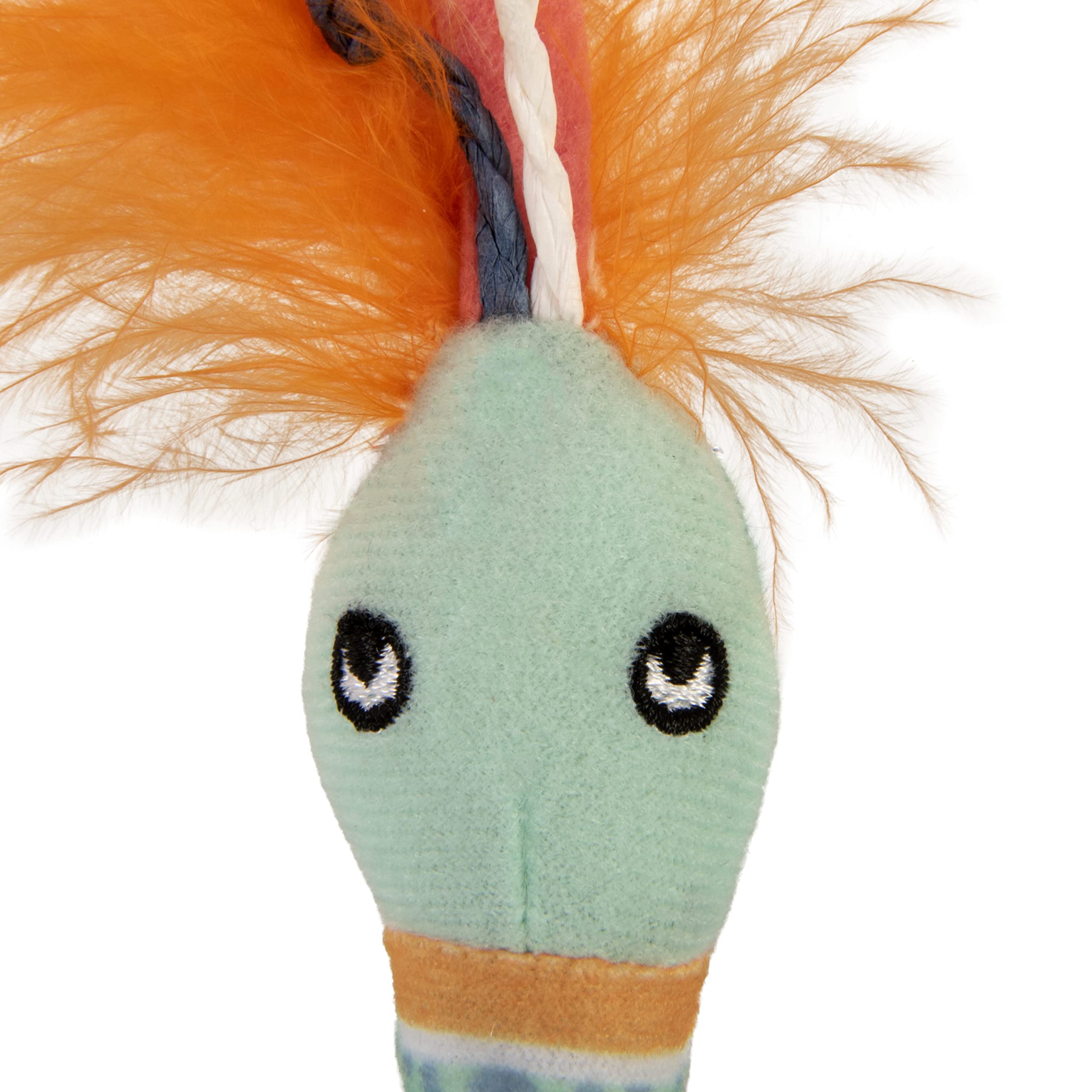 Smartykat Instincts Happynip Tricky Twister Bendable Snake Plush Cat Toy, Contains Catnip & Silvervine - Blue, One Size