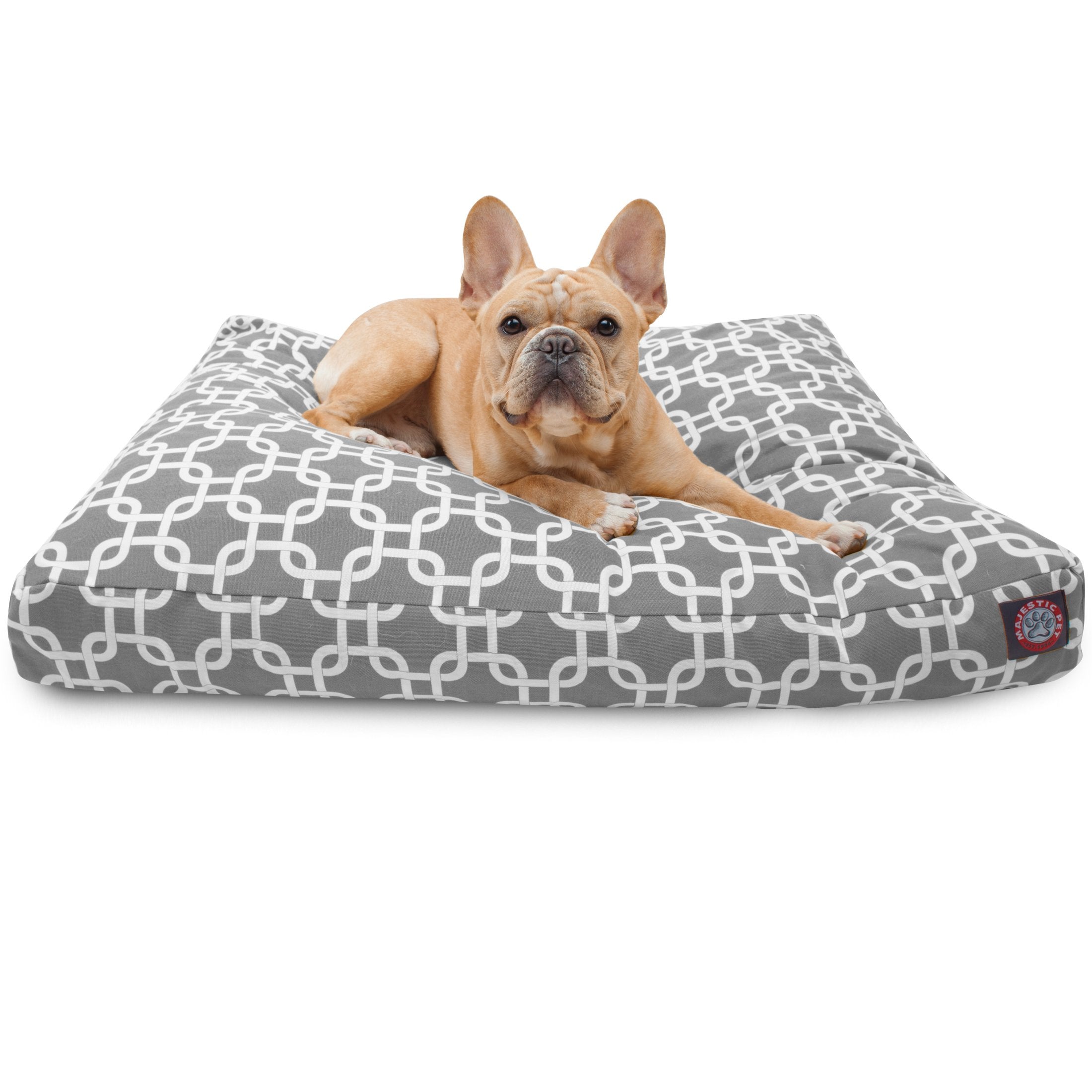 Gray Links Small Rectangle Indoor Outdoor Pet Dog Bed With Removable Washable Cover By Majestic Pet Products