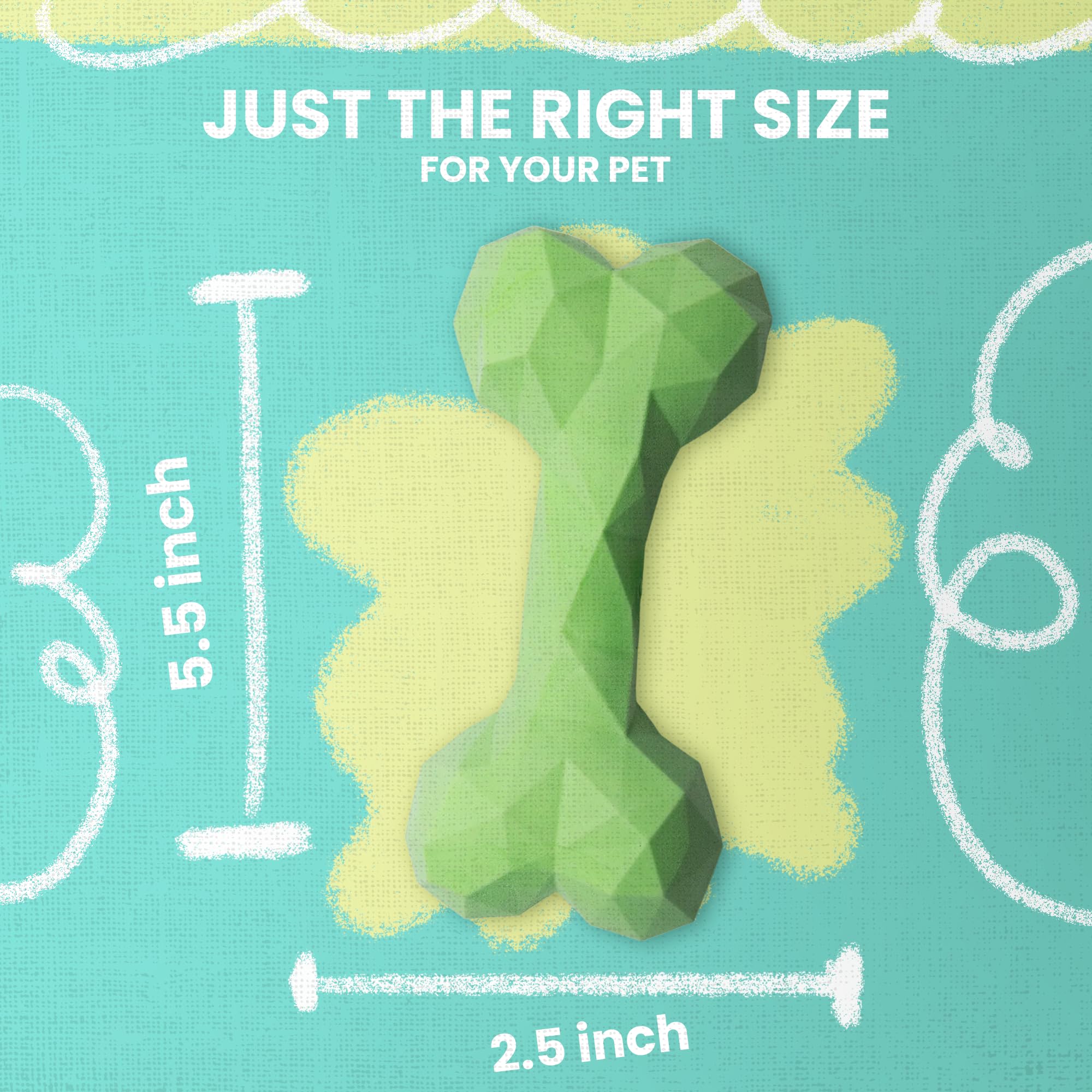 Snugarooz Snugz Craft Dog Toy – Green - 6.5 Inch Durable Chew Toy For Dogs - Eco Friendly - Aids Dental Health - Ideal For Small Dogs & Puppies