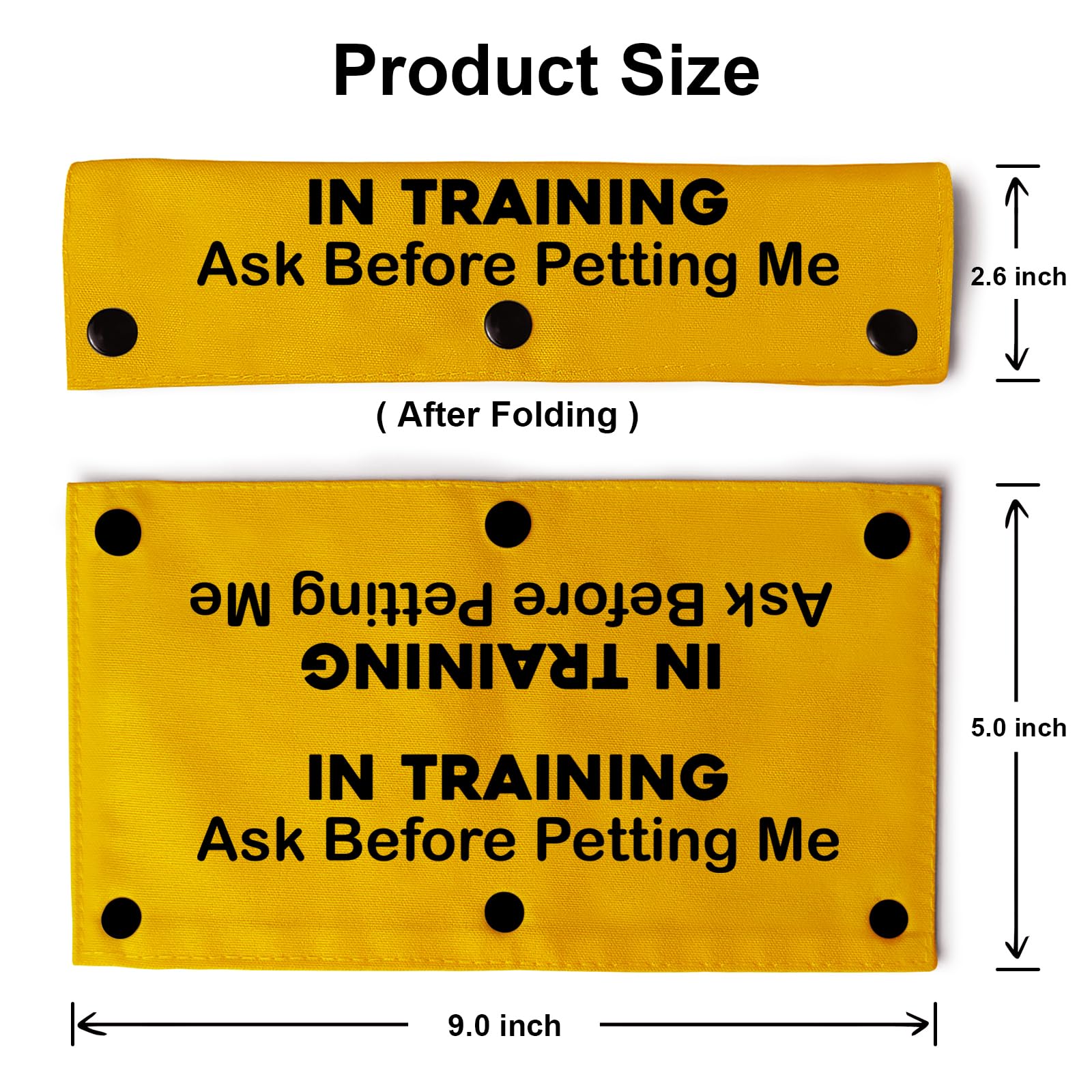 Yrovwenq In Training Ask Before Petting Dog Leash Sleeve With Yellow Training Alert - Gift For Dogs (Ask Before Petting Me Sleev