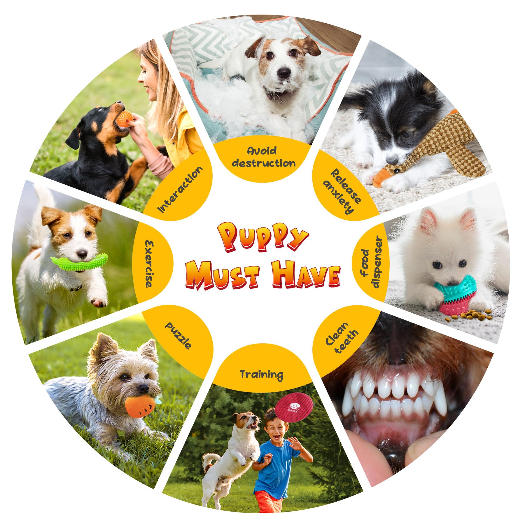 Kipritii Puppy Teething Chew Toys -25 Pack Charming Puppy Toys Dog Chew Toys With Rope Toys, Dog Treat Balls & Dog Squeaky Toy For Puppy And Small Dogs