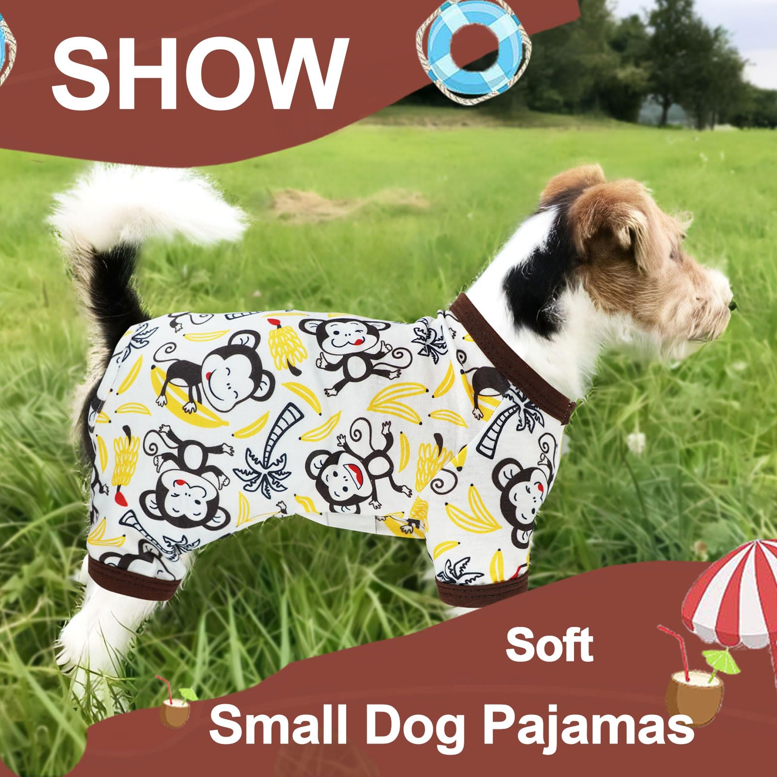 Viunimo Dog Pajamas Large Sized Dog Dog Pajamas For Small Medium Dogs Summer Cute Dog Clothes Boy Girl Dog Pjs Soft Stretchy Dog