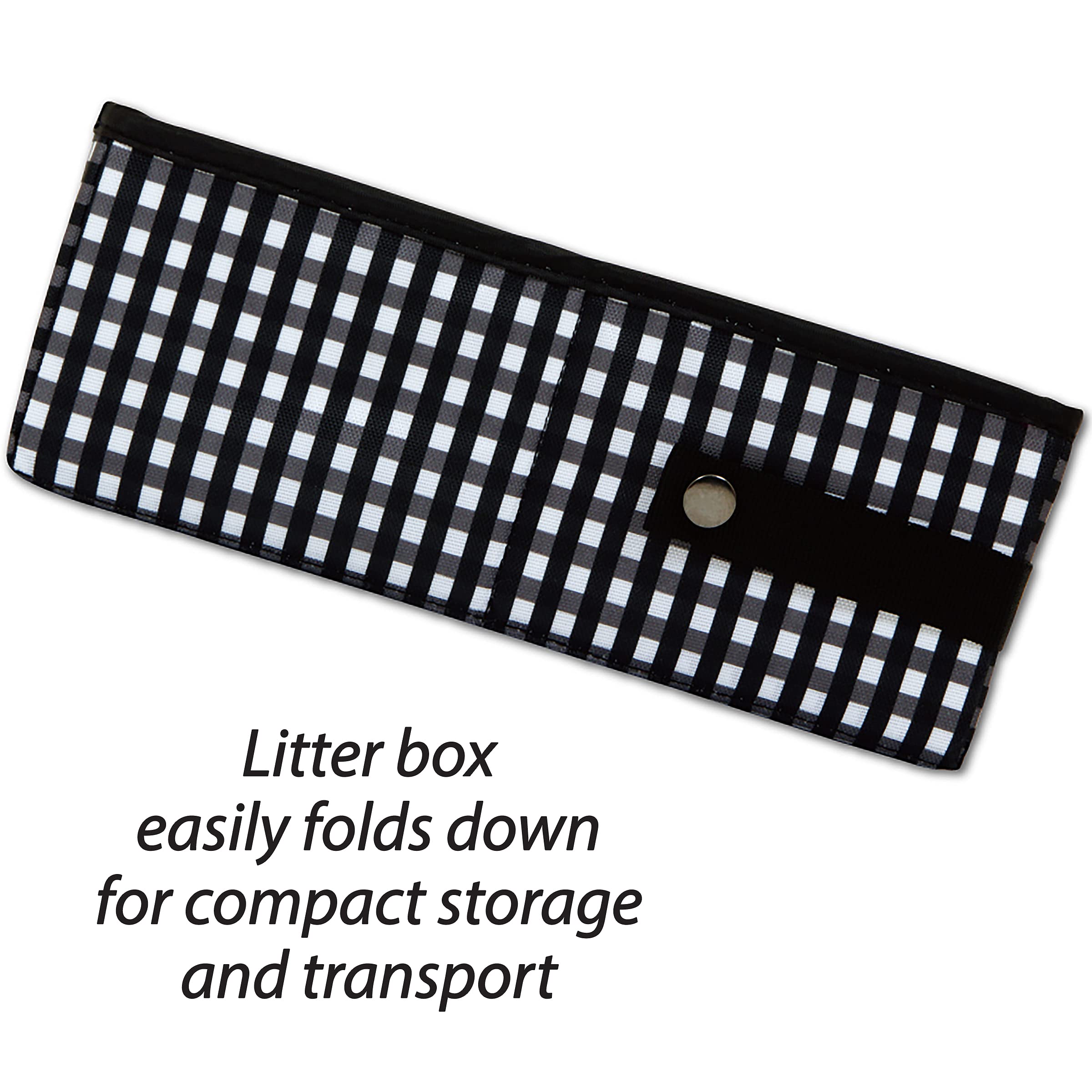 Necoichi Portable Stress Free Cage Carrier And Litter Box, Indoor & Outdoor, Travel (Black, Litter Box)