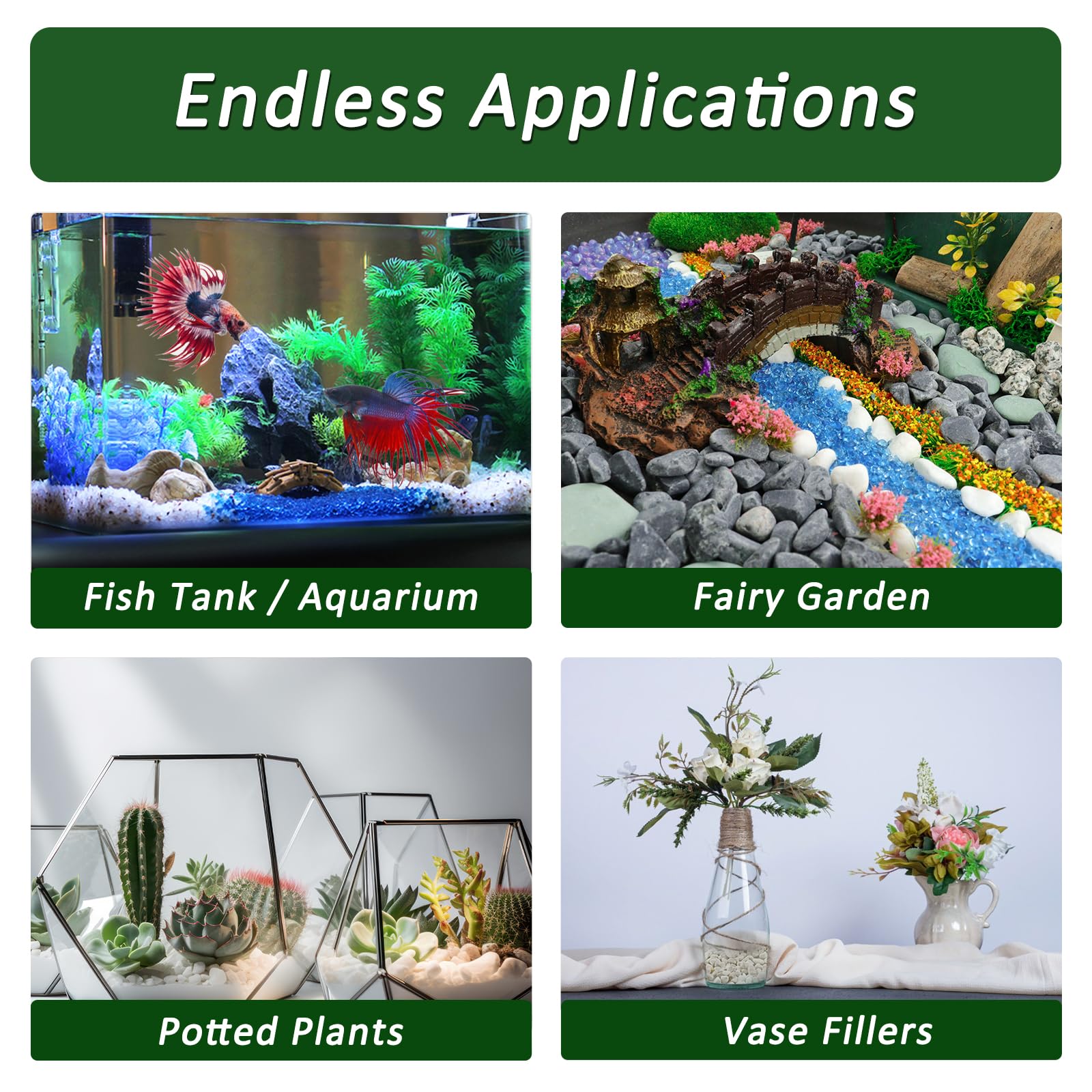 BXI 2.2 Lbs Small Aquarium Substrate Gravel Sand, Polished Smooth Fish Tank Gravel, Colorfast Uncoated White Natural Pebbles, De