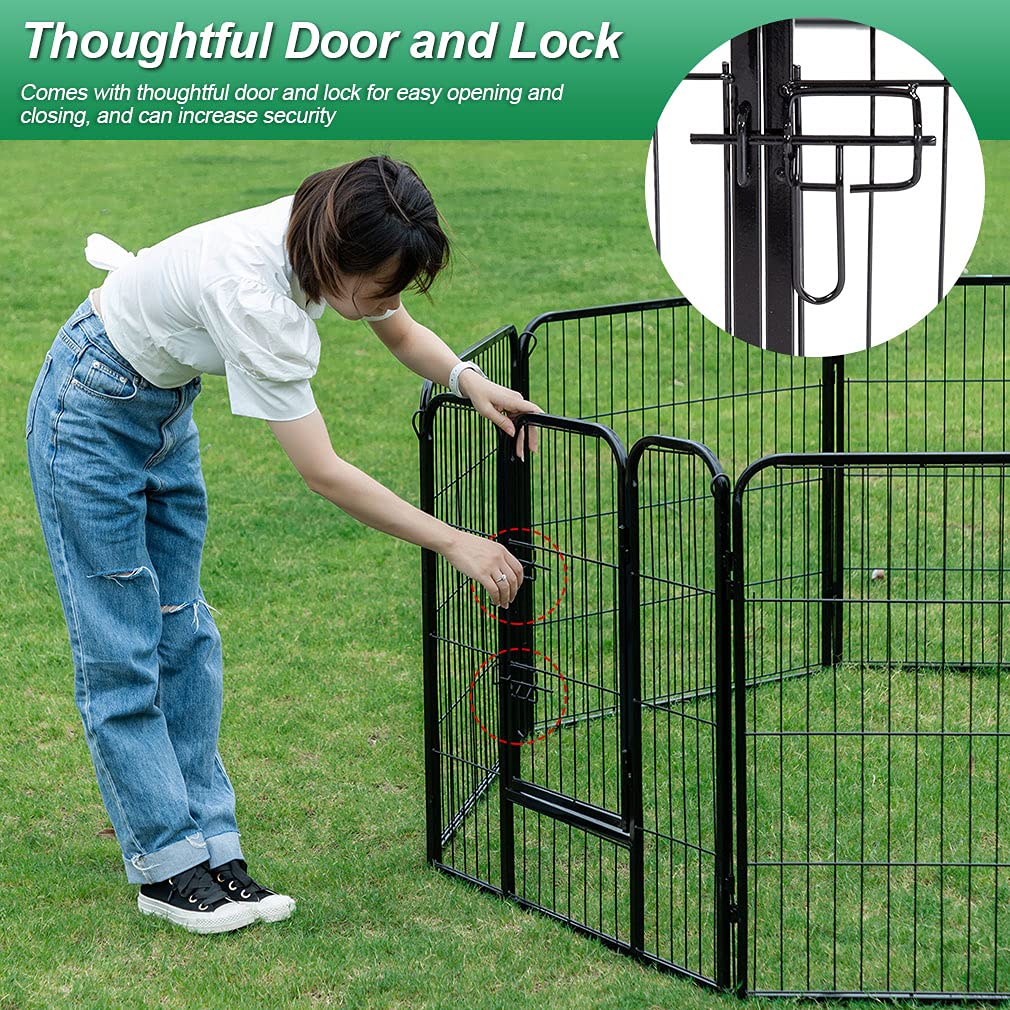 BestPet | Dog Playpen | 40 Inch, 24 Panels | Heavy Duty Metal Pet Exercise Pen | Indoor Outdoor Fence Panels | Rust-Resistant, R