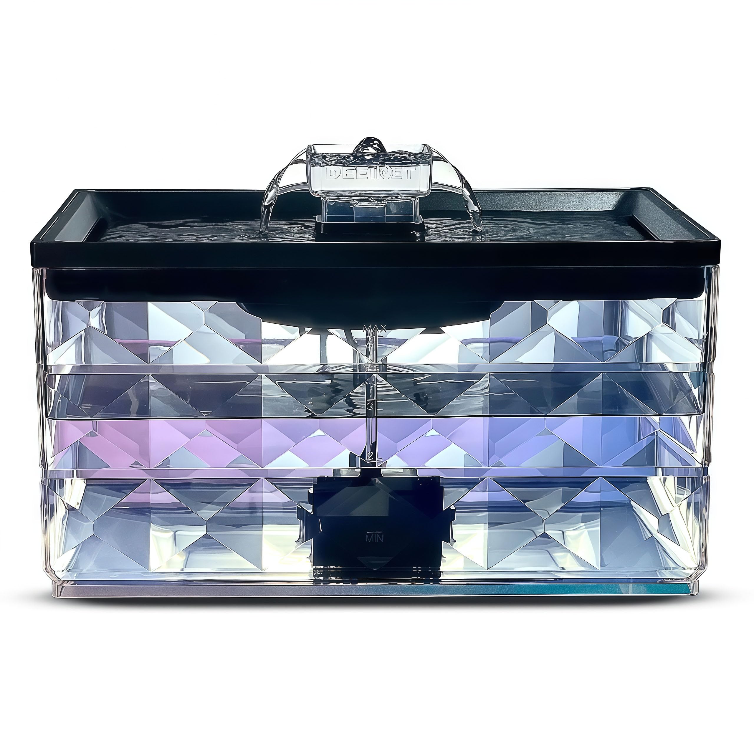 Deeipet Cat Water Fountain, 135Oz/4L Ultra Quiet Automatic Pet Water Fountain With Colorful Led Indicator For Water Shortage Ale