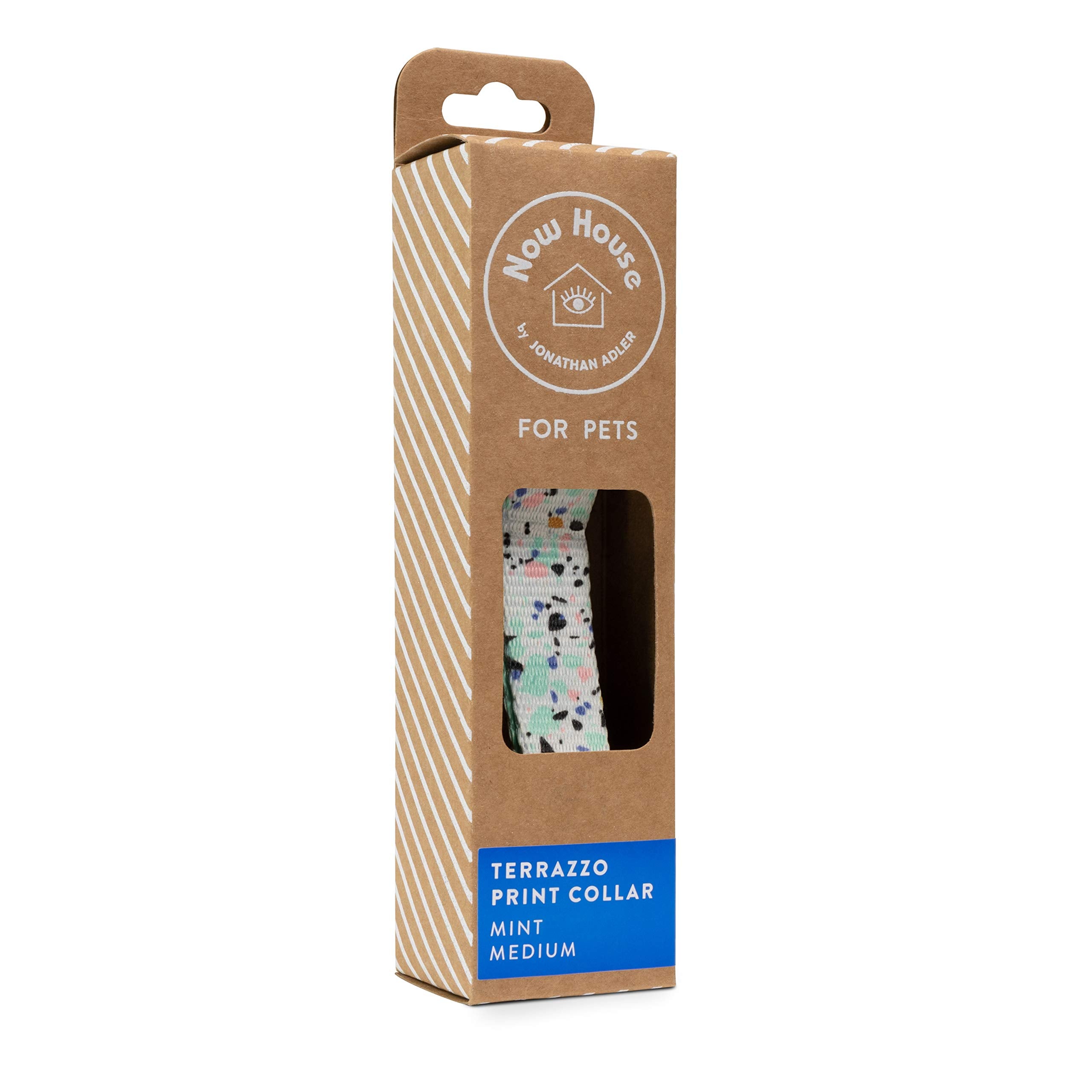 Now House For Pets By Jonathan Adler Mint Terrazzo Collar, Medium | Stylish And Fashionable Way To Keep Your Dog Looking Great |