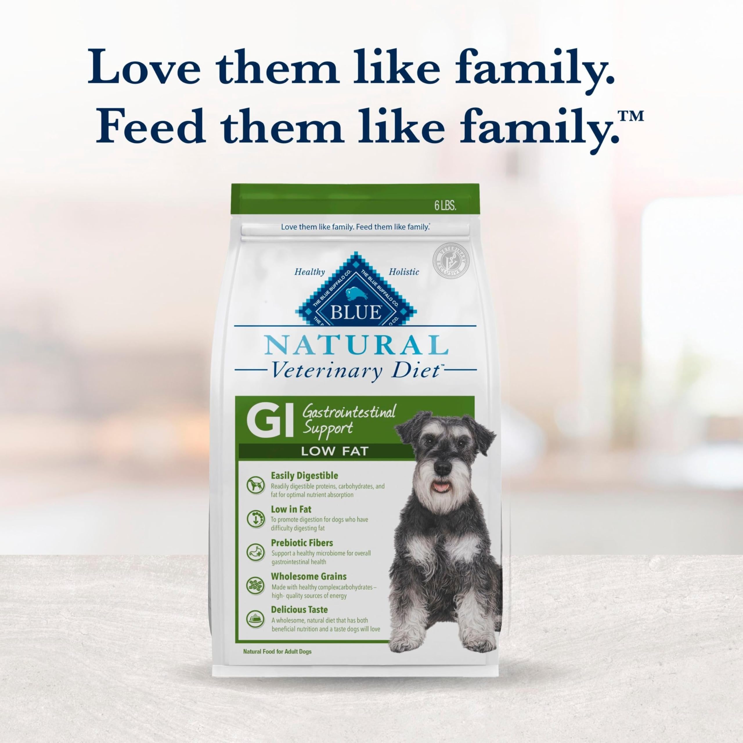 Blue Buffalo GI Low Fat Dry Dog Food, Whitefish, 6-lb Bag, Veterinarian Prescription Required