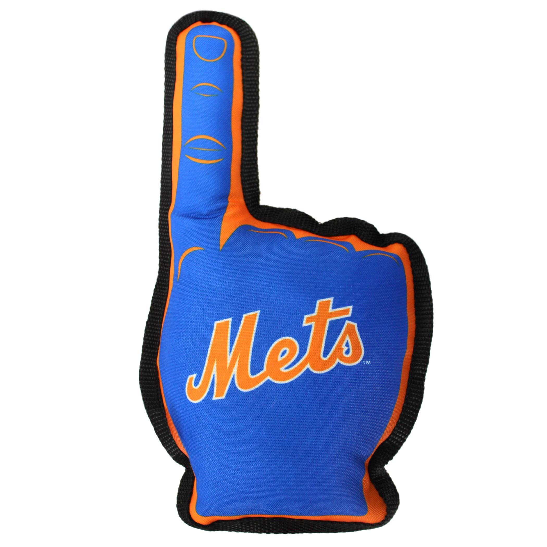 MLB New York Mets MET-3277MLB NEW YORK METS #1 FAN TOY. Best SPORTS Dog Toy with Double stitched trim & Tough Nylon material fil