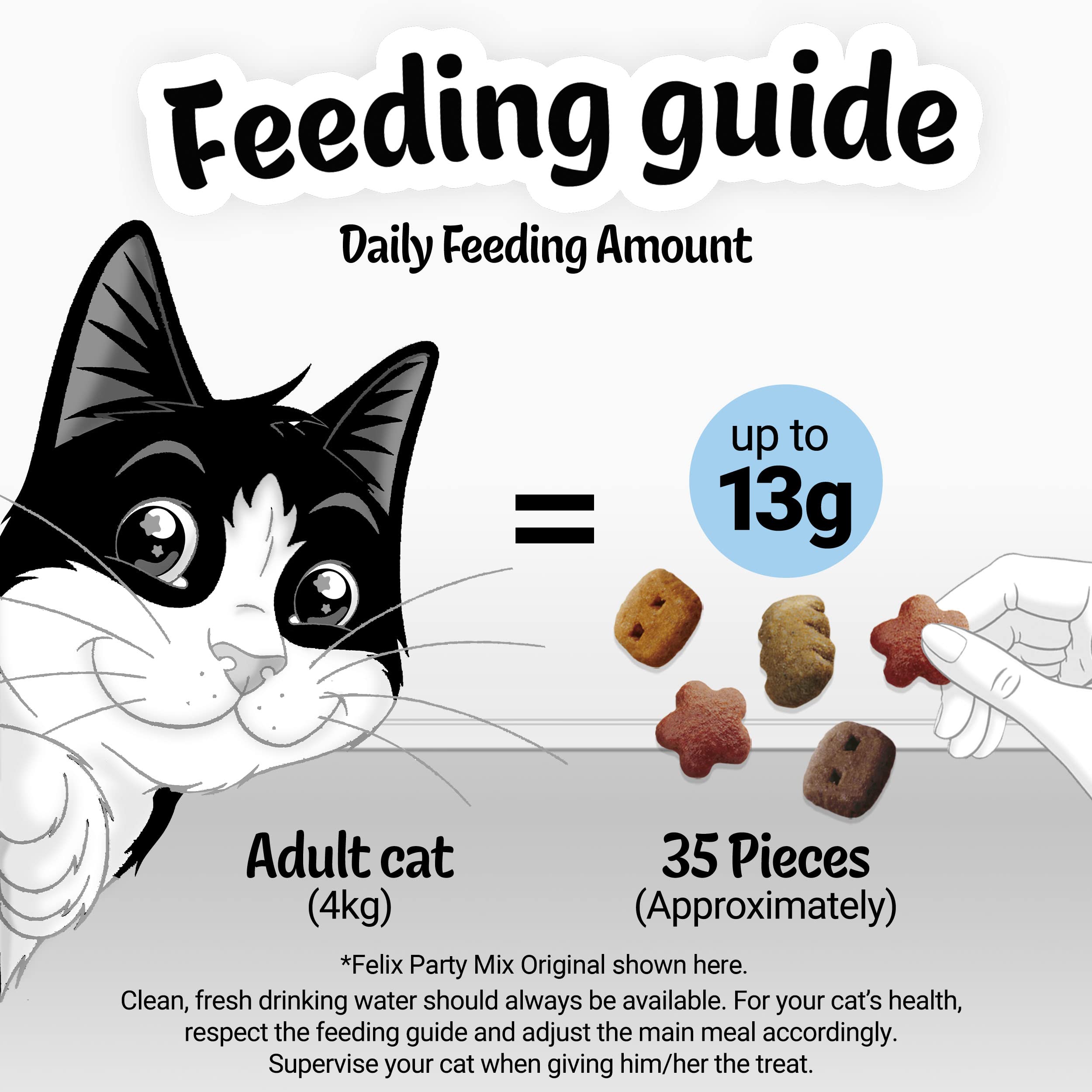 Felix Goody Bag Picnic Mix Adult Cat Treats Seaside Mix, Pack of 8 x 60 g