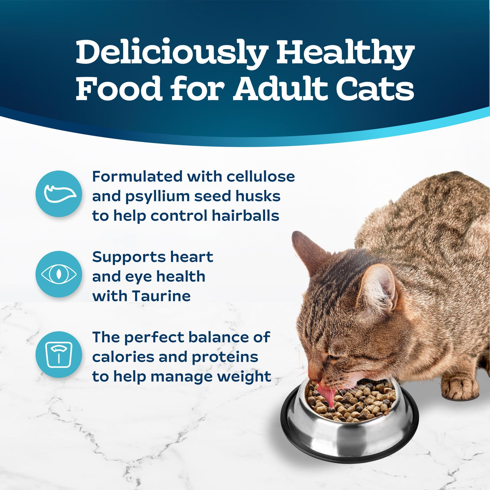 Blue Buffalo Tastefuls Natural Food for Adult Cats, Weight Control, 15-lb. Bag
