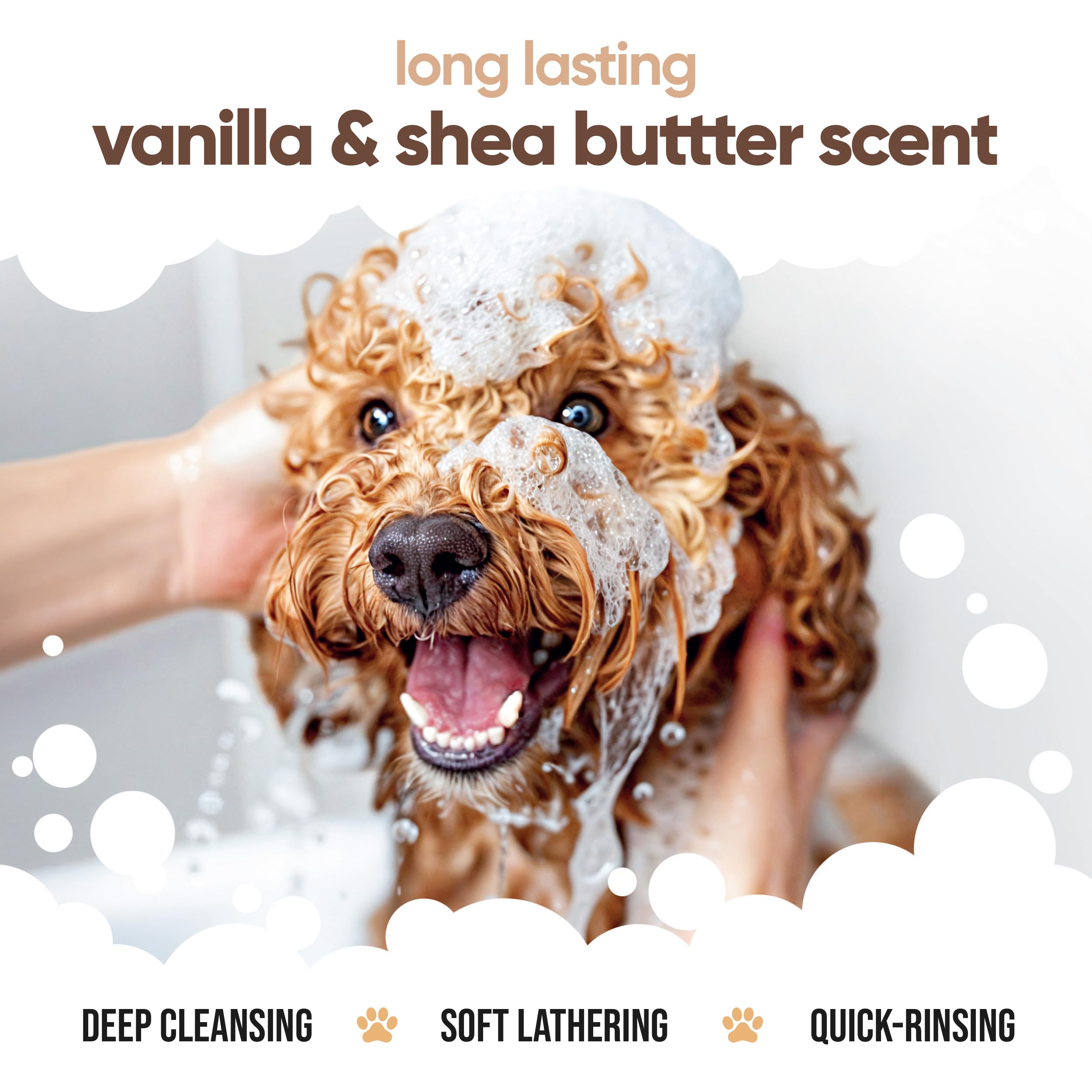 Vanilla & Shea Butter Dog Shampoo By Buddycare | Moisturising Shampoo For Dogs | Vanilla & Shea Butter Scented | With Aloe Vera