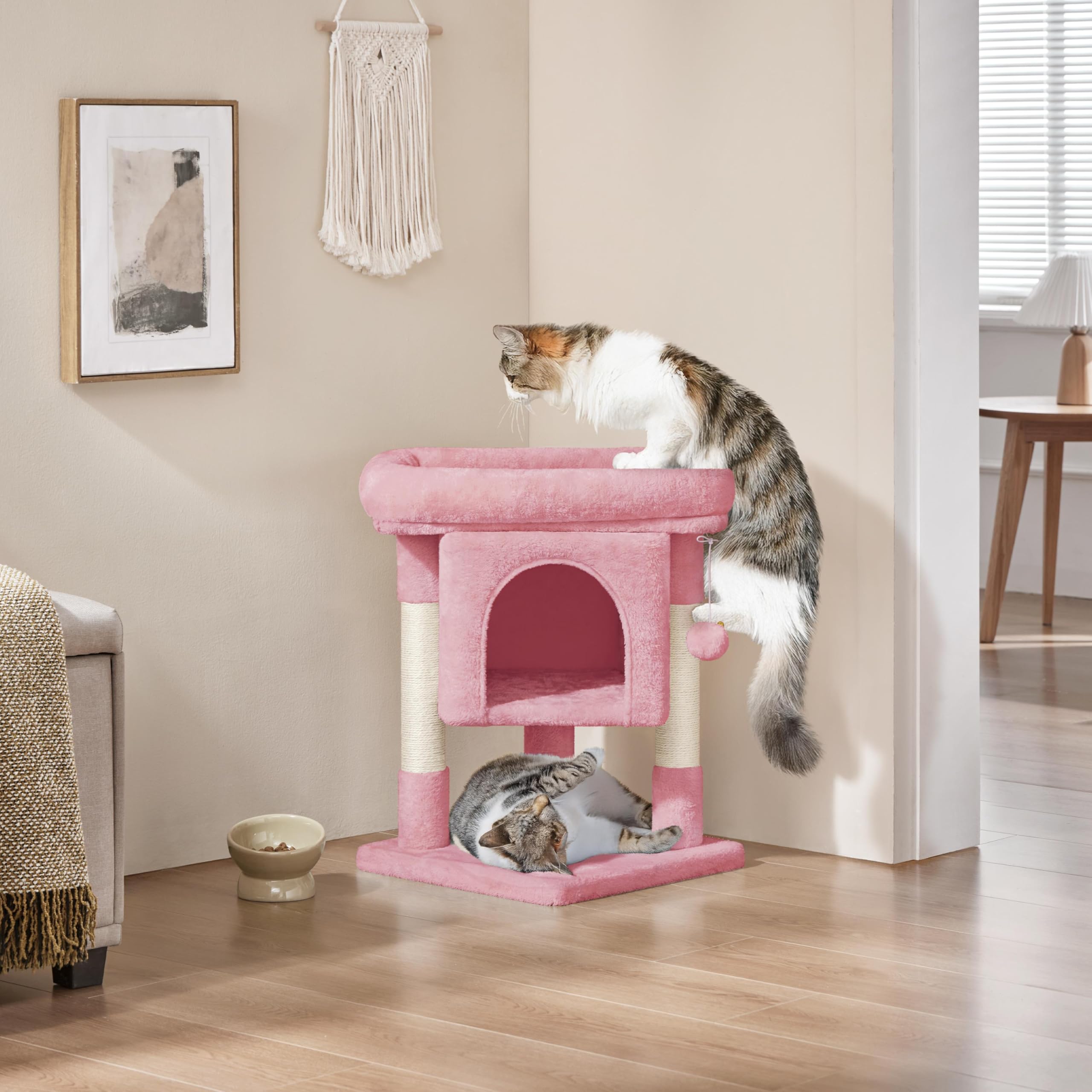 Yaheetech 23.5In Cat Tree Tower, Cat Condo With Sisal-Covered Scratching Posts, Cat House Activity Center Furniture For Kittens,