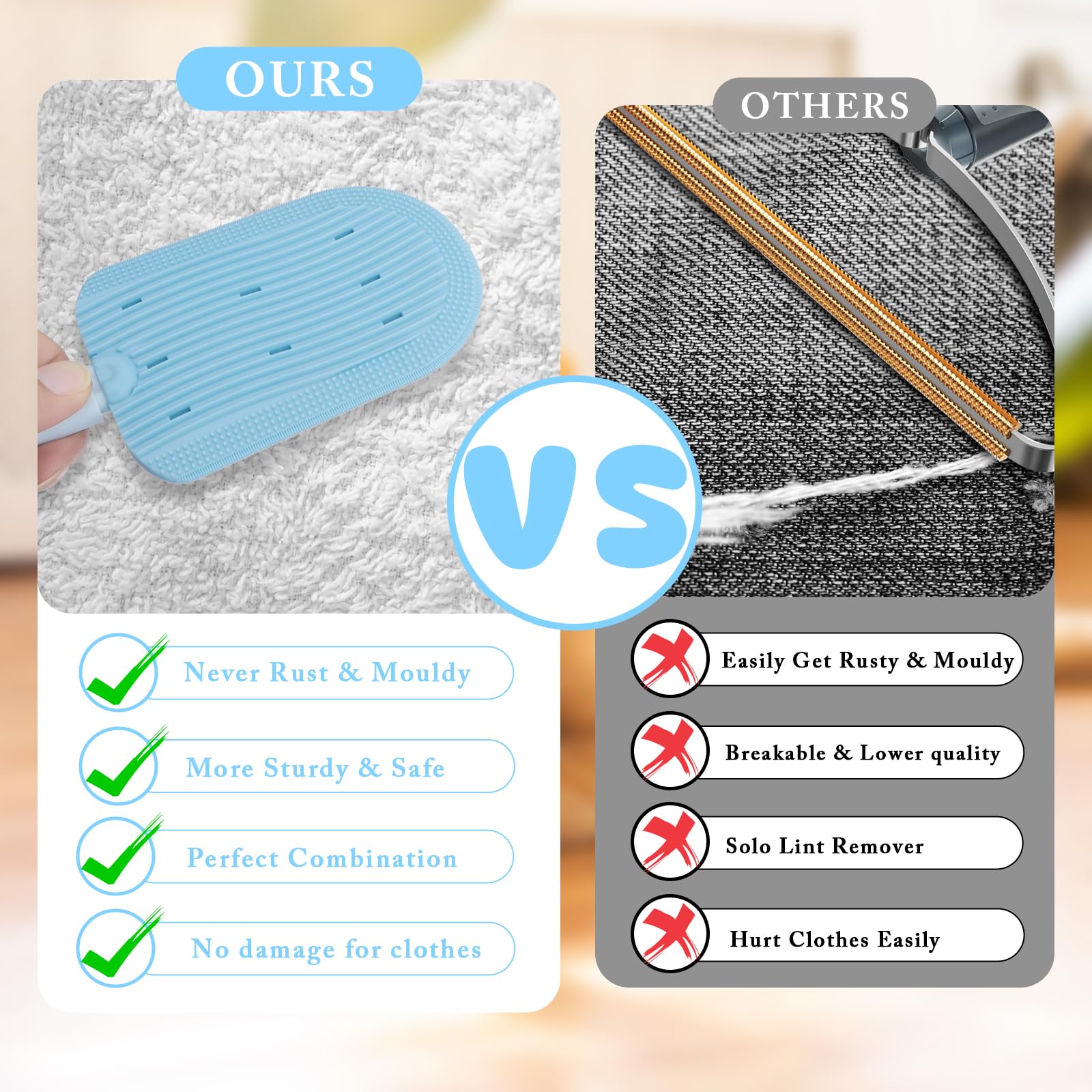 Roofurn 2024 New Upgrade Pet Hair Removal Tool, Cat Fur Remover For Furniture Couch, Dog Hair Carpet Scraper For Car Detailing,