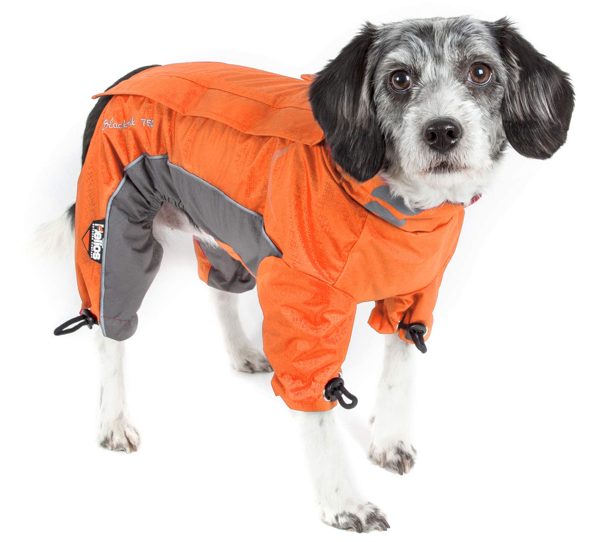 DOGHELIOS 'Blizzard' Full-Bodied Comfort-Fitted Adjustable and 3M Reflective Winter Insulated Pet Dog Coat Jacket w/ Blackshark Technology, Large, Orange