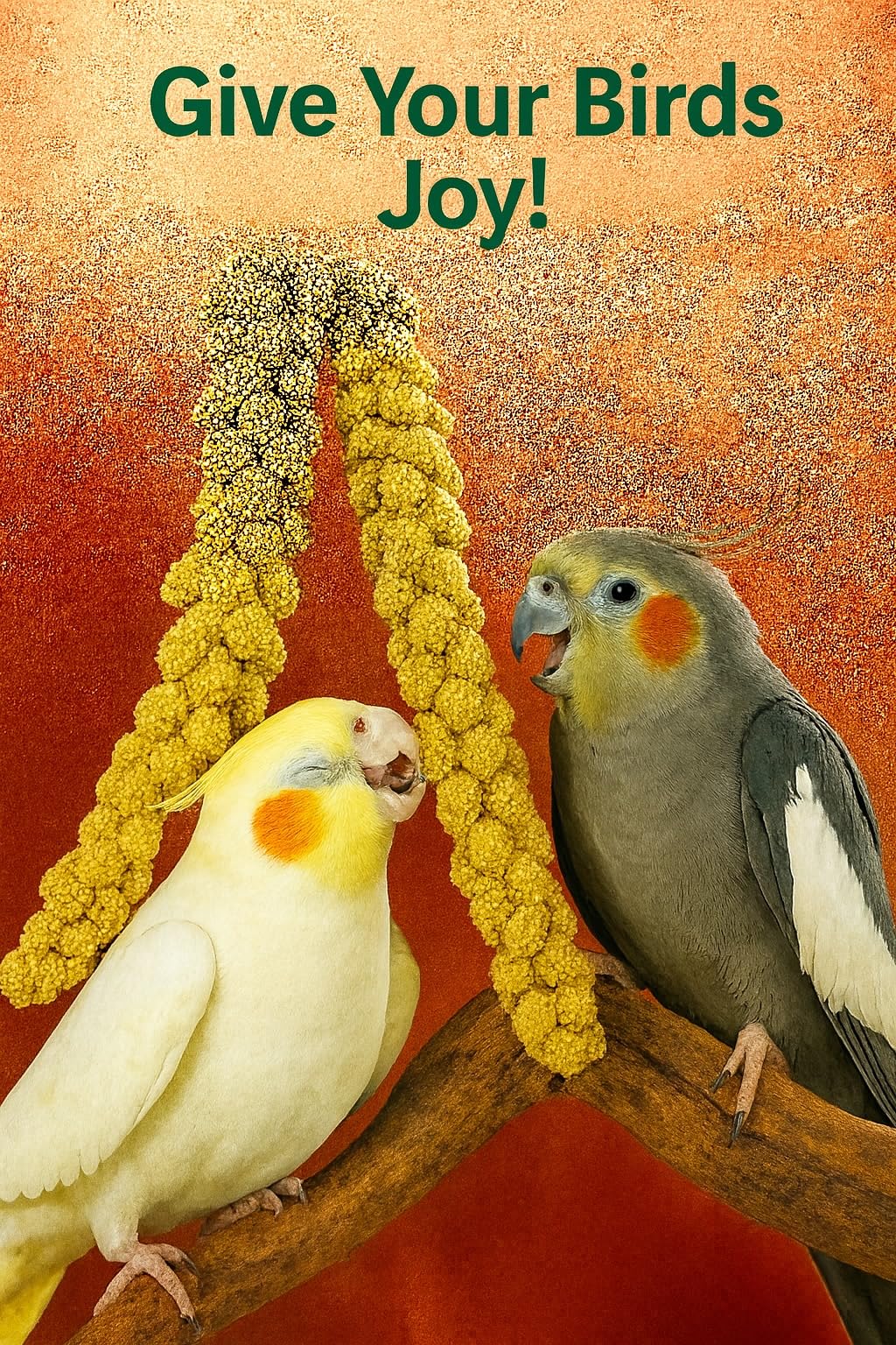 Nemeth Farms 25lbs Premium Spray Millet for Exotic Birds - Grown in The USA - 100% Natural & Non-GMO Bird Treat - Sun-Dried Mill