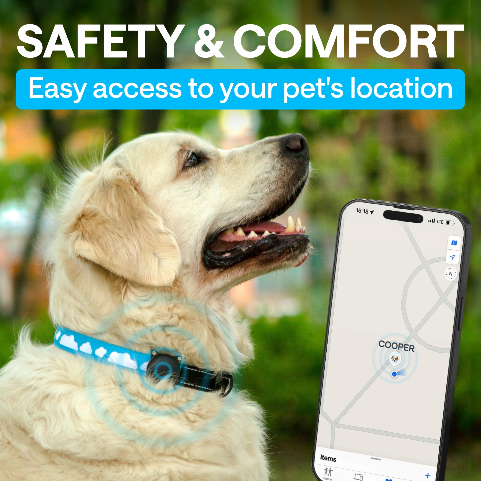 Airtag Dog Collar With Airtag Holder - Dog Tracking Collar With Led Lights, Gps, And Air Tag Holder Collar Waterproof - Designed