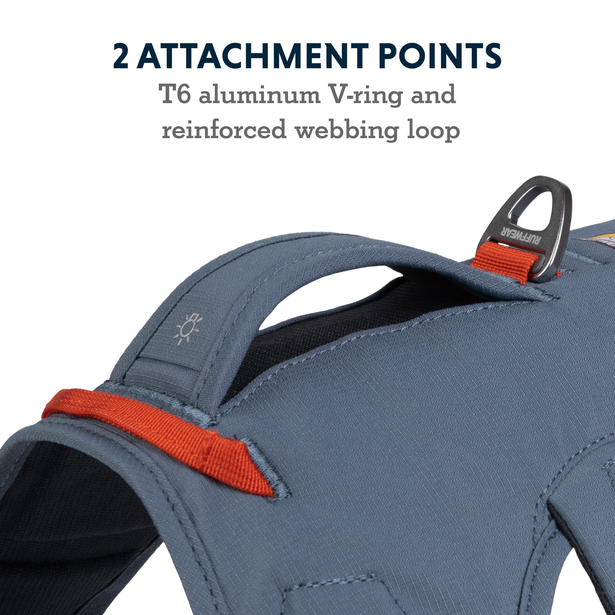 RUFFWEAR Web Master Dog Harness - Slate Blue, XX-Small, Multi-Use for Hiking, Trail Running, Service, and Everyday Wear