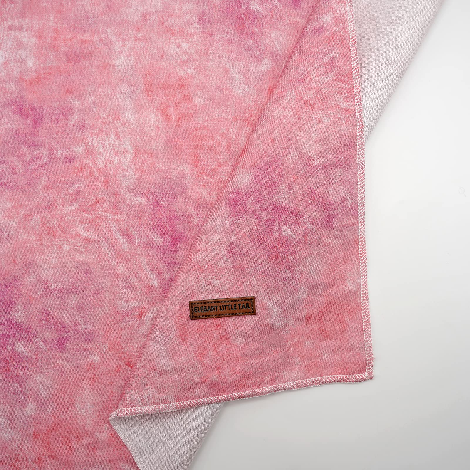 Elegant Little Tail Pink Dog Bandana, Soft Adjustable Square Kerchief For Small Puppy And Cats