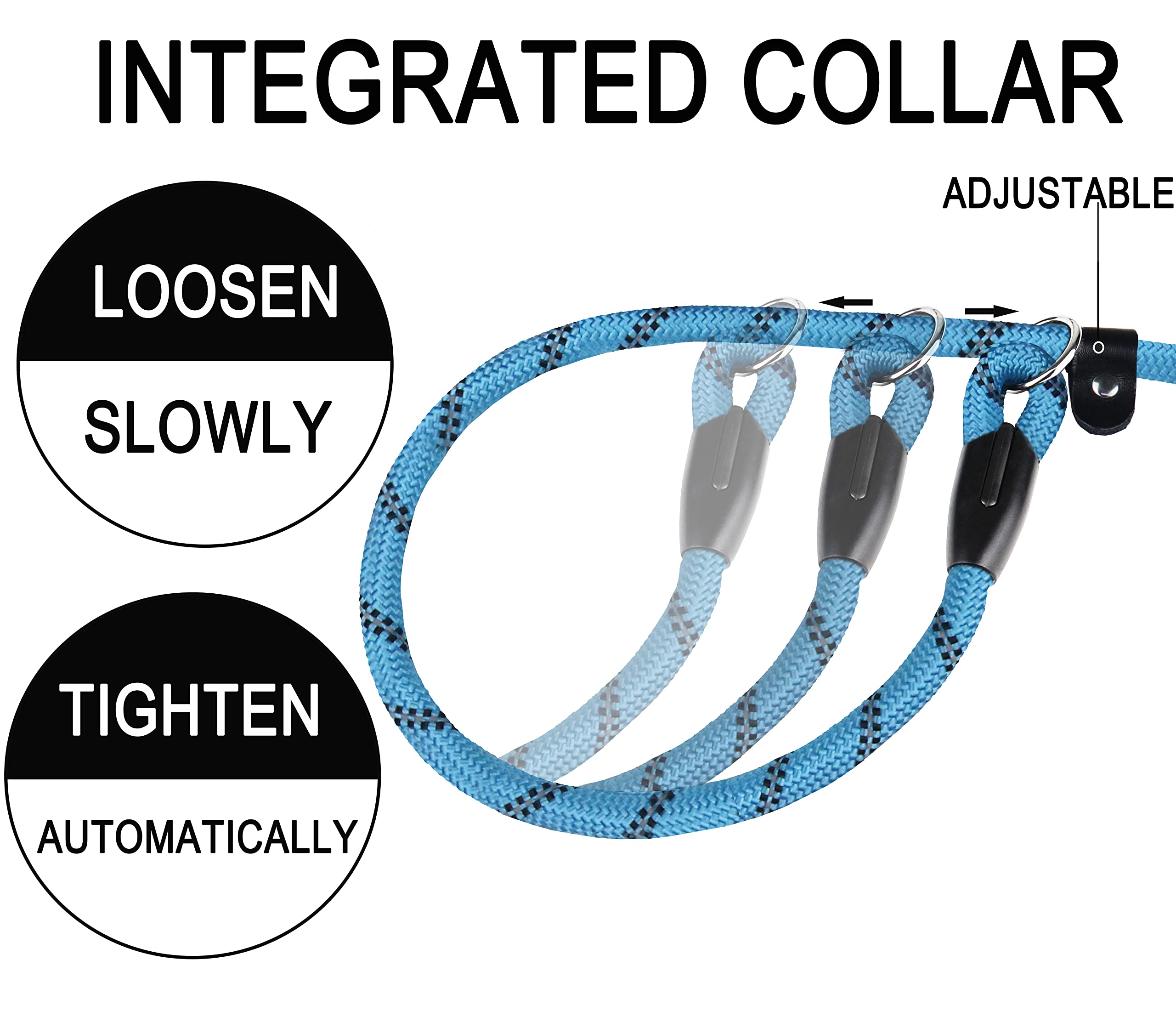 Dog Leash, 6 Ft Slip Lead Dog Leashes, Durable Premium Quality Strong Training Rope Slip Leash With Comfortable Padded Handle An