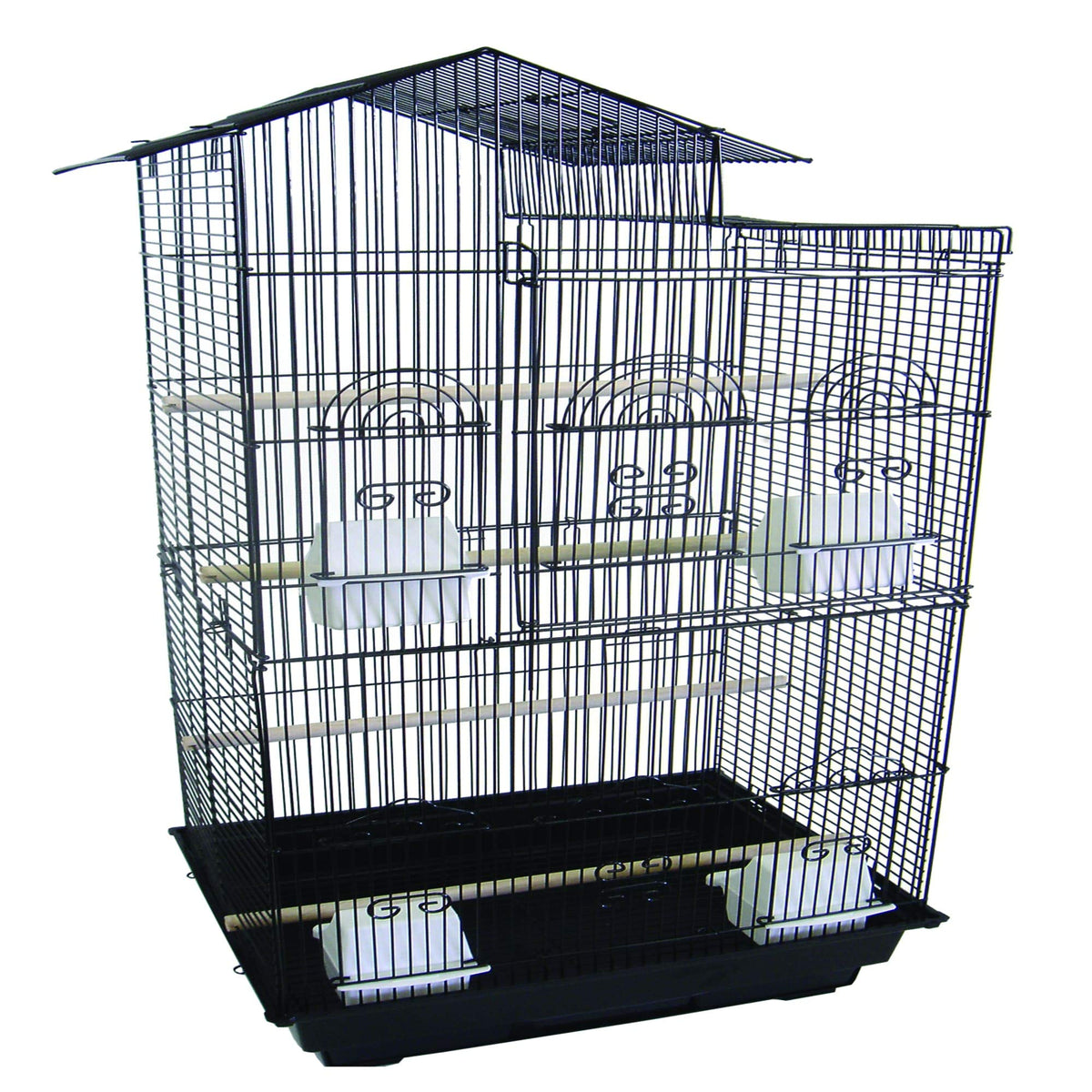 Yml 18-Inch By 14-Inch Tall Villa Top Bird Cage, Black