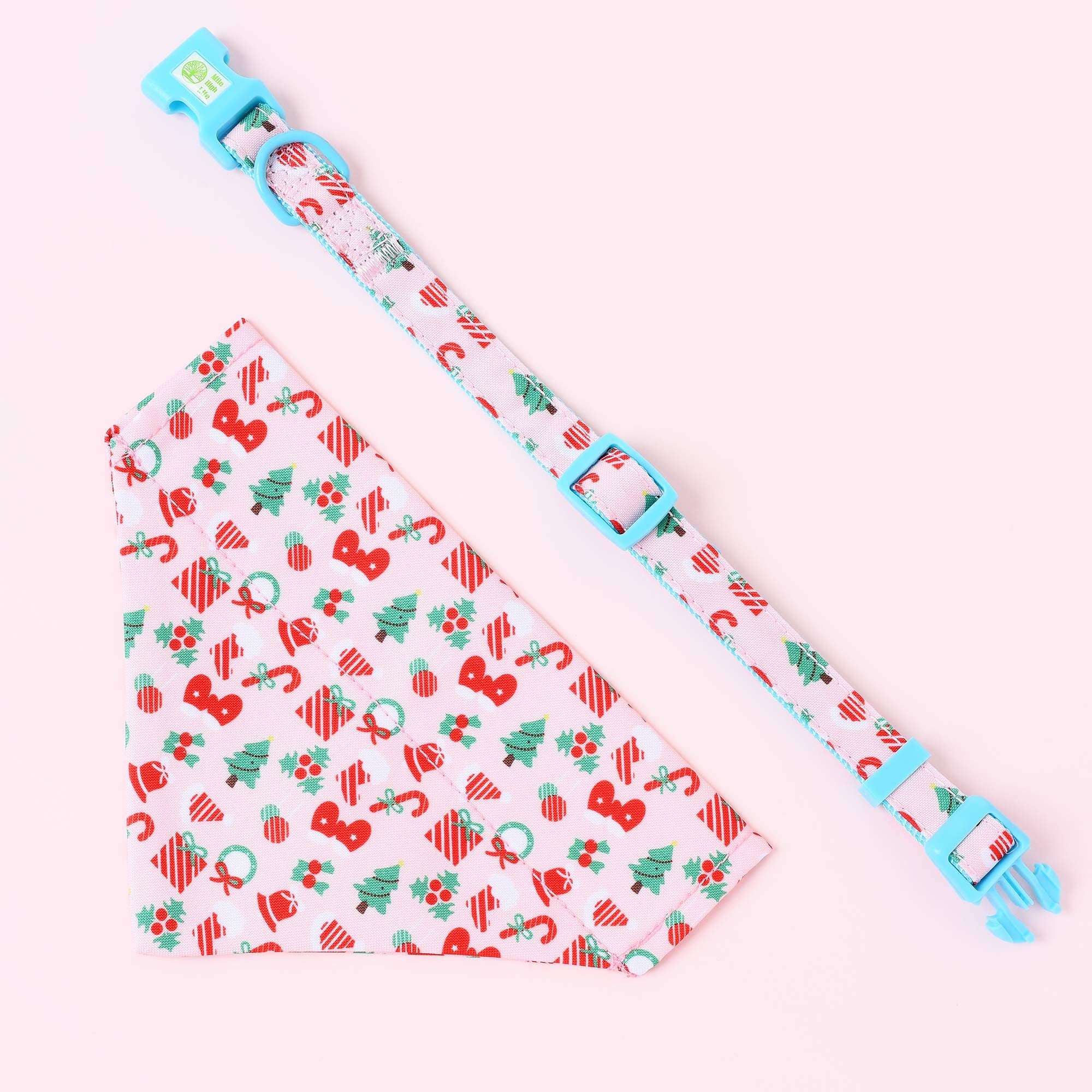 Mile High Life | Girl Dog Collars | Cute Bandana Collar | Soft Poly Cotton Fabric Collars For Small Dogs | Flower & Fruit Patter