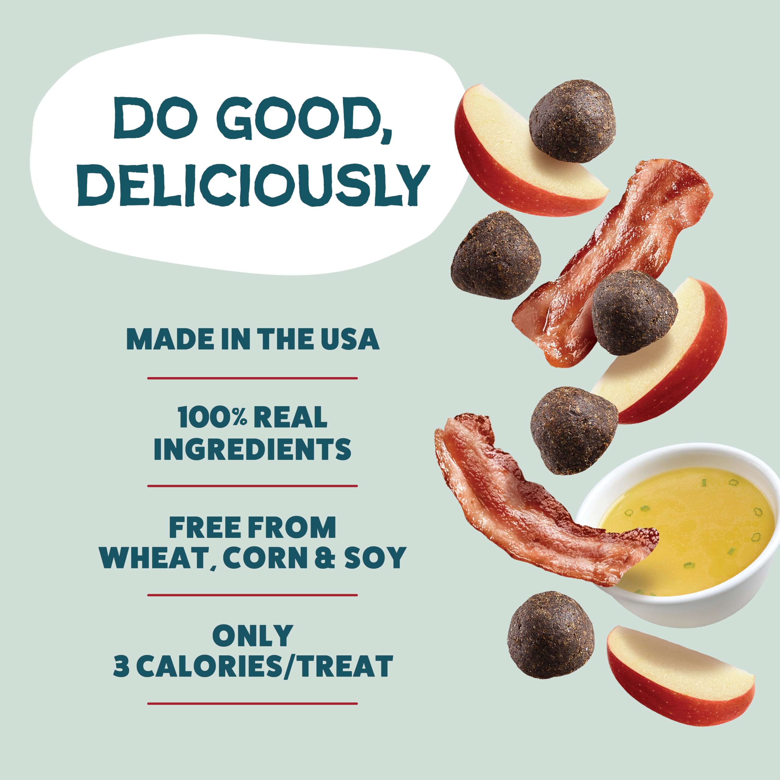 Shameless Pets Dog Training Treats, Bacon Bone Broth Bits - Natural & Healthy Puppy Dog Treats - Soft Training Treats for Dogs w