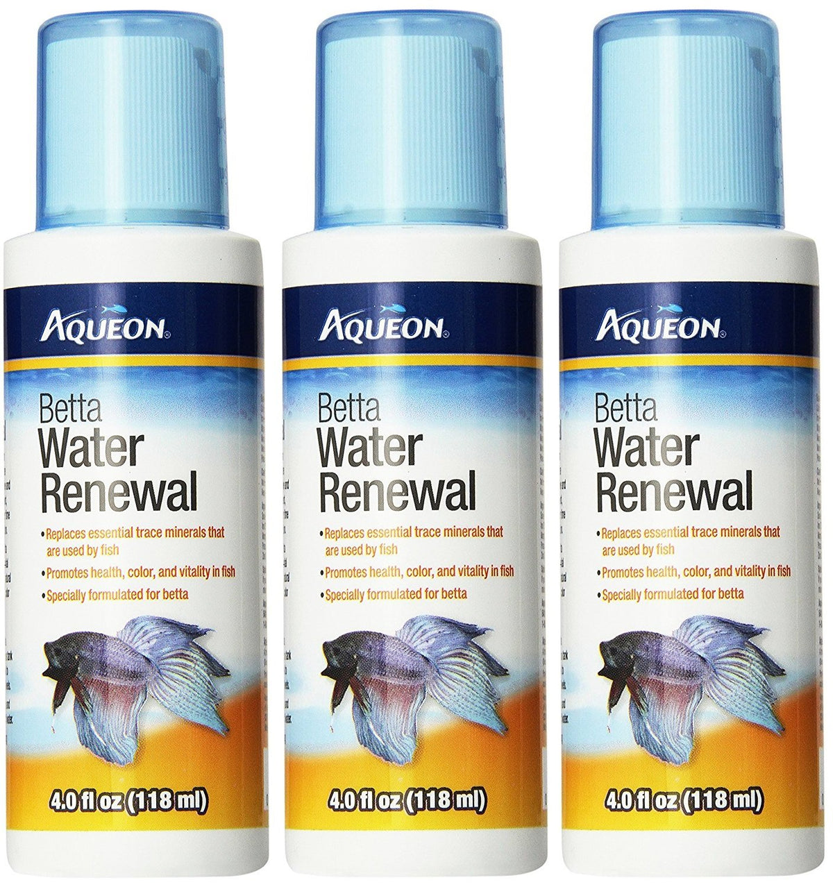 Aqueon (3 Pack) Water Renewal Betta, 4-Ounce