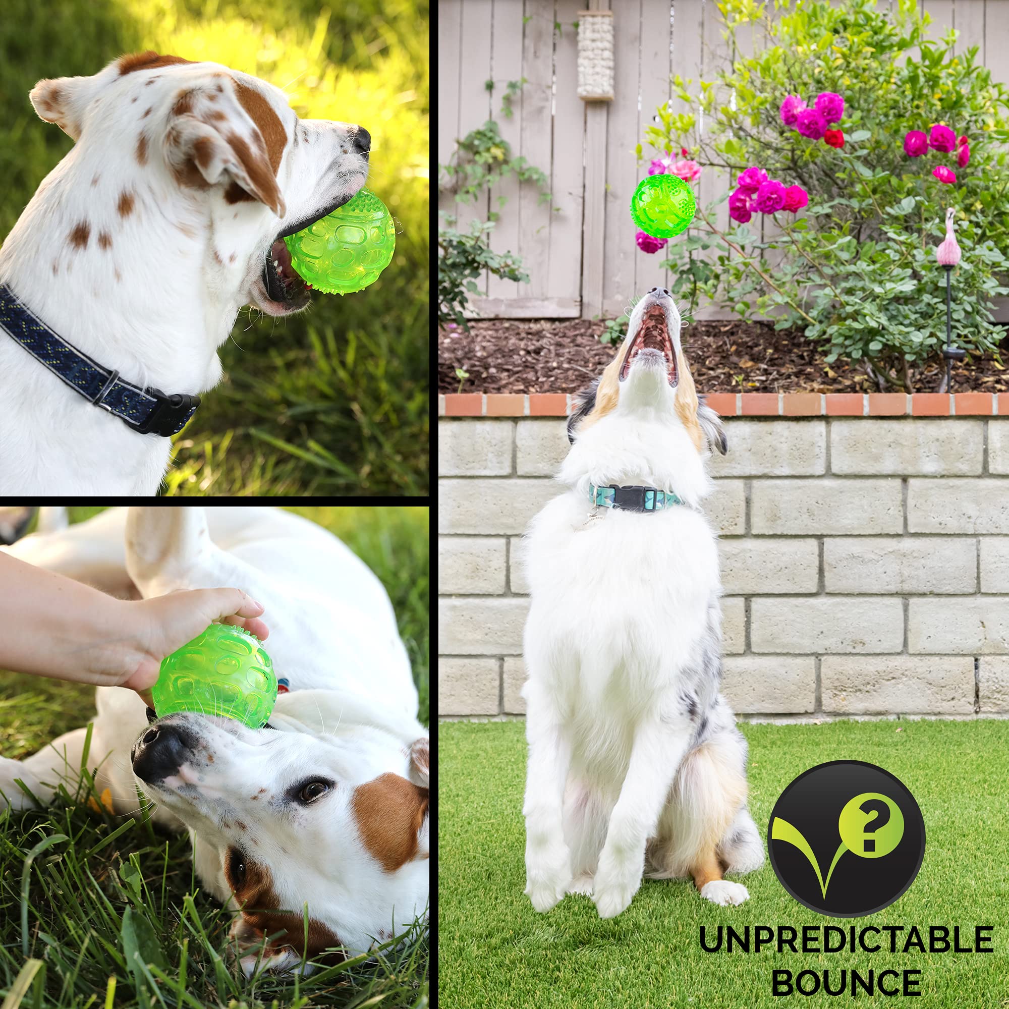 Hyper Pet Durasqueak Dog Ball Dog Toys (Interactive Dog Toys That Float & Squeak) Squeaky Dog Toys & Dog Balls For Playing, Fetching & Retrieving-Great Alternative To Traditional Dog Tennis Balls-3.5'
