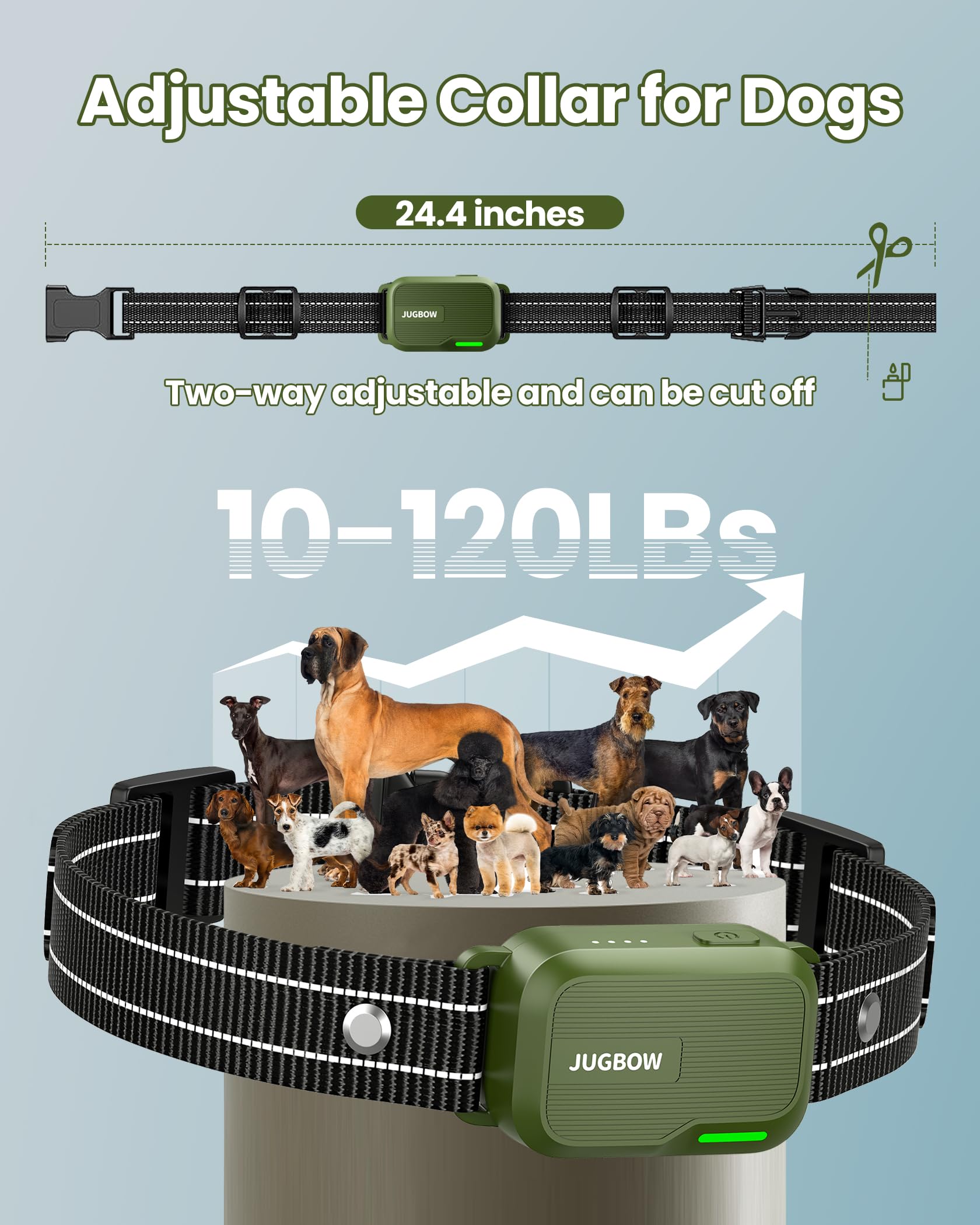Jugbow Dog Shock Collar 2 Dogs (10-120Lbs) - 4200Ft Dog Training Collar With Remote Ipx7 Waterproof Electric Collar With 4 Train