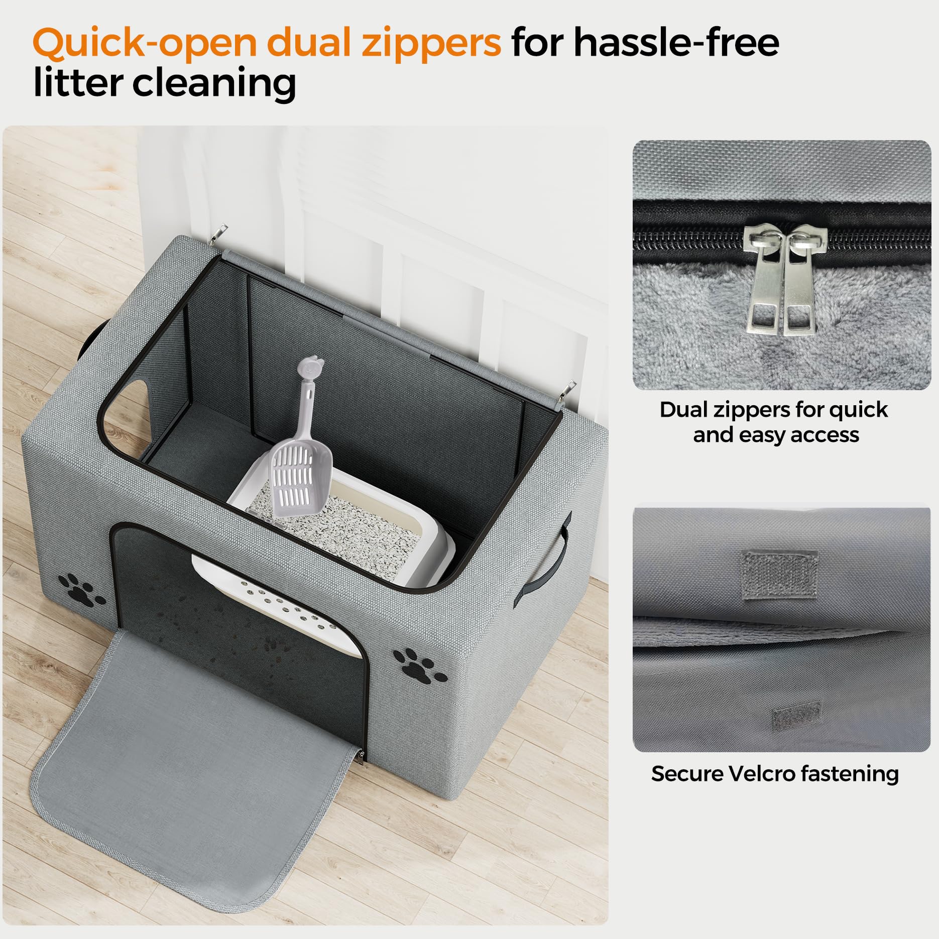 Cat Litter Box Enclosure With Cat Bed; Hidden Enclosure Litter Tray In Living Room, Bedroom, Corner; Cat Washroom Fit Most Of Li