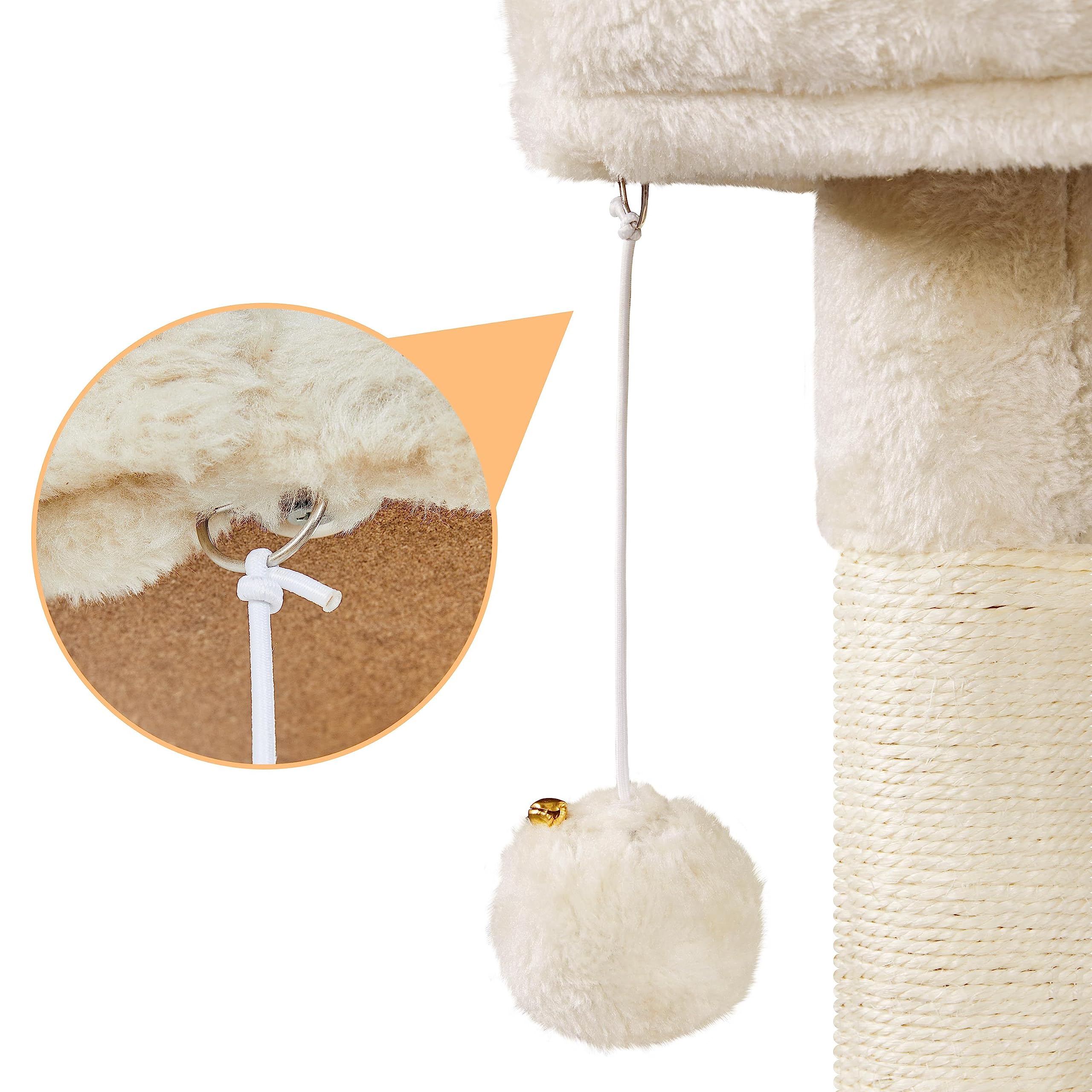 Yaheetech Cat Tree For Small Cats, 34In Cute Cat Tower Cat Bed For Indoor Cats Sisal Covered Posts Cat Furniture Activity Center W/Plush Perch & Fur Ball
