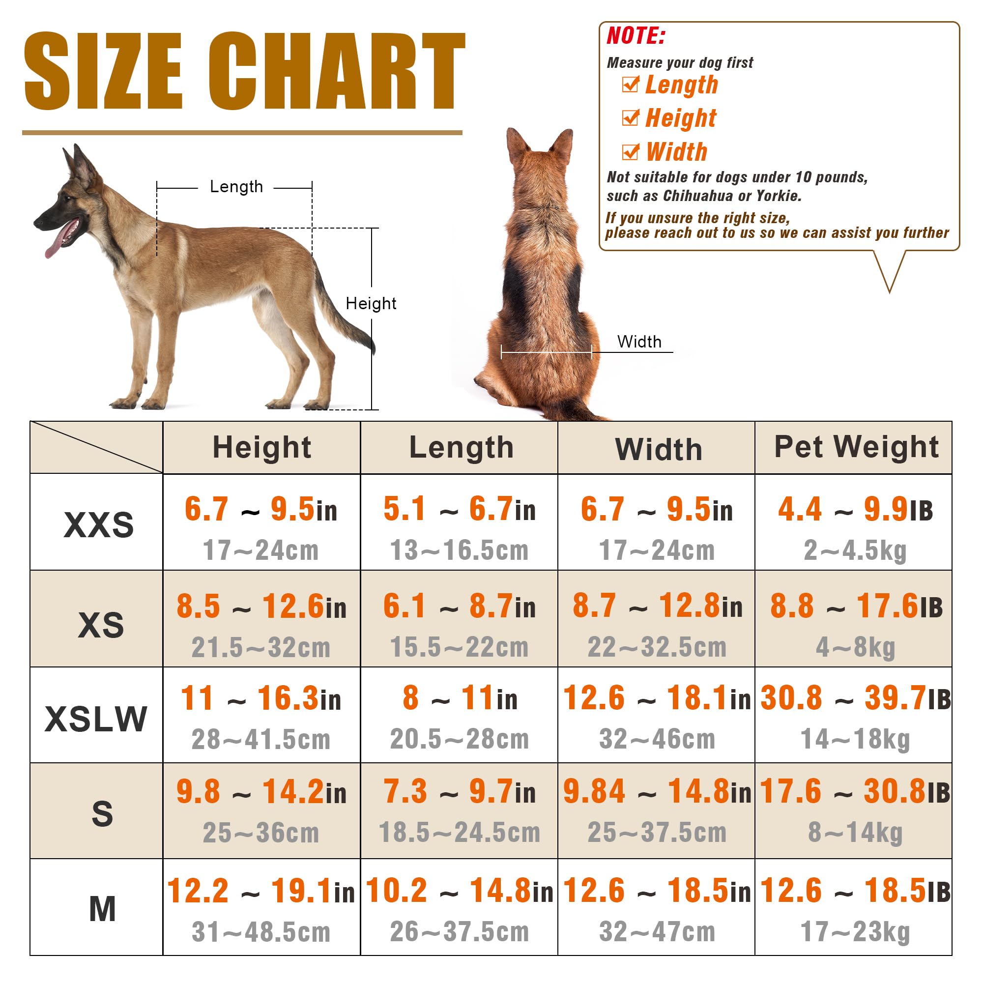 LetPetRun Dog Wheelchair, Adjustable Dog Wheelchair for Back Legs, Stable Dog Cart for Disabled Hind Legs, Help Small Pets with