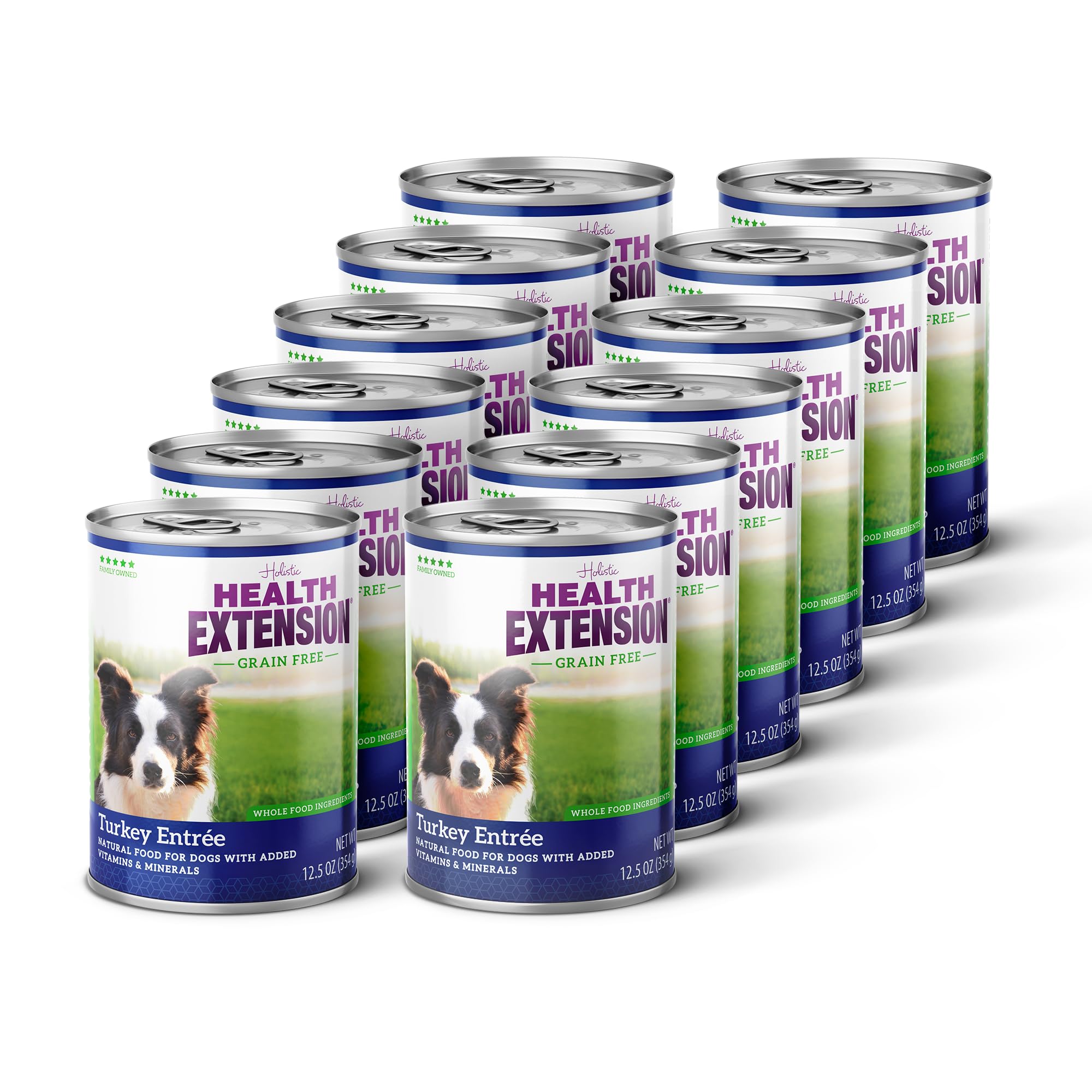 Health Extension Turkey Entr  e Wet Dog Food Grain-Free, 12.5 oz - Protein-Rich Recipe, Hydration Support, Ideal for Sensitive S