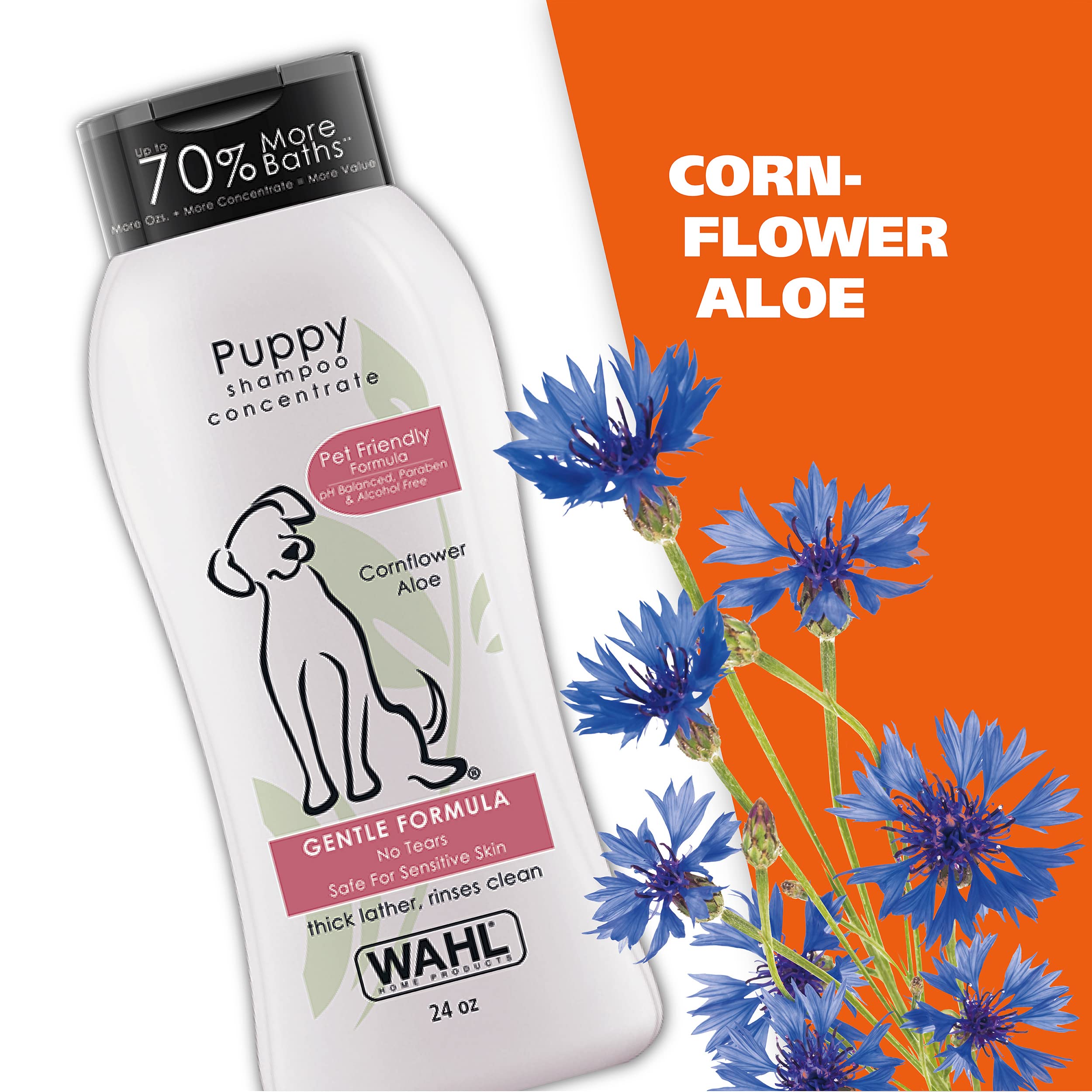 Wahl Usa Gentle Puppy Shampoo For Pets – Cornflower & Aloe For Grooming Dirty Dogs - 24 Oz - Model 820002A