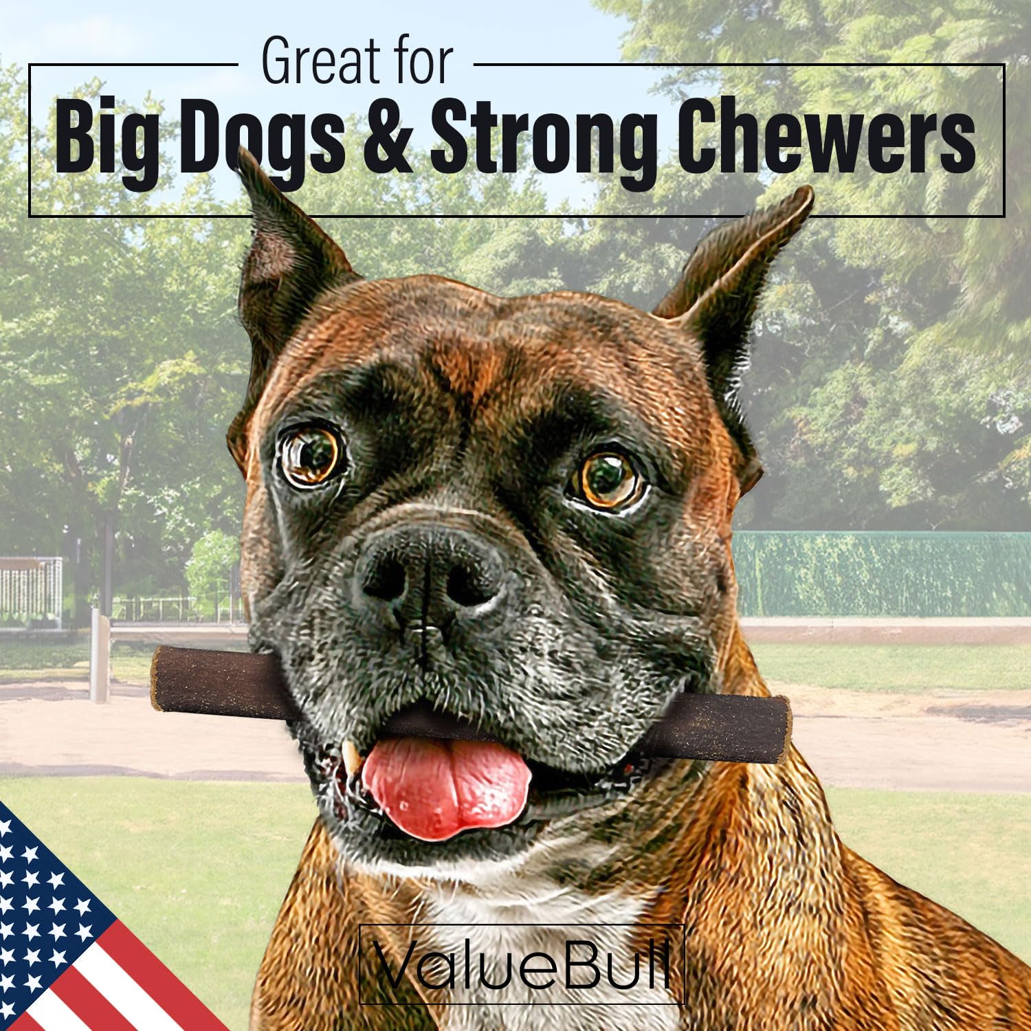 ValueBull USA Collagen Sticks for Dogs, 6 Inch Thick Chews, Natural Long-Lasting Dog Treats, 100 Count Bulk Pack - Supports Join