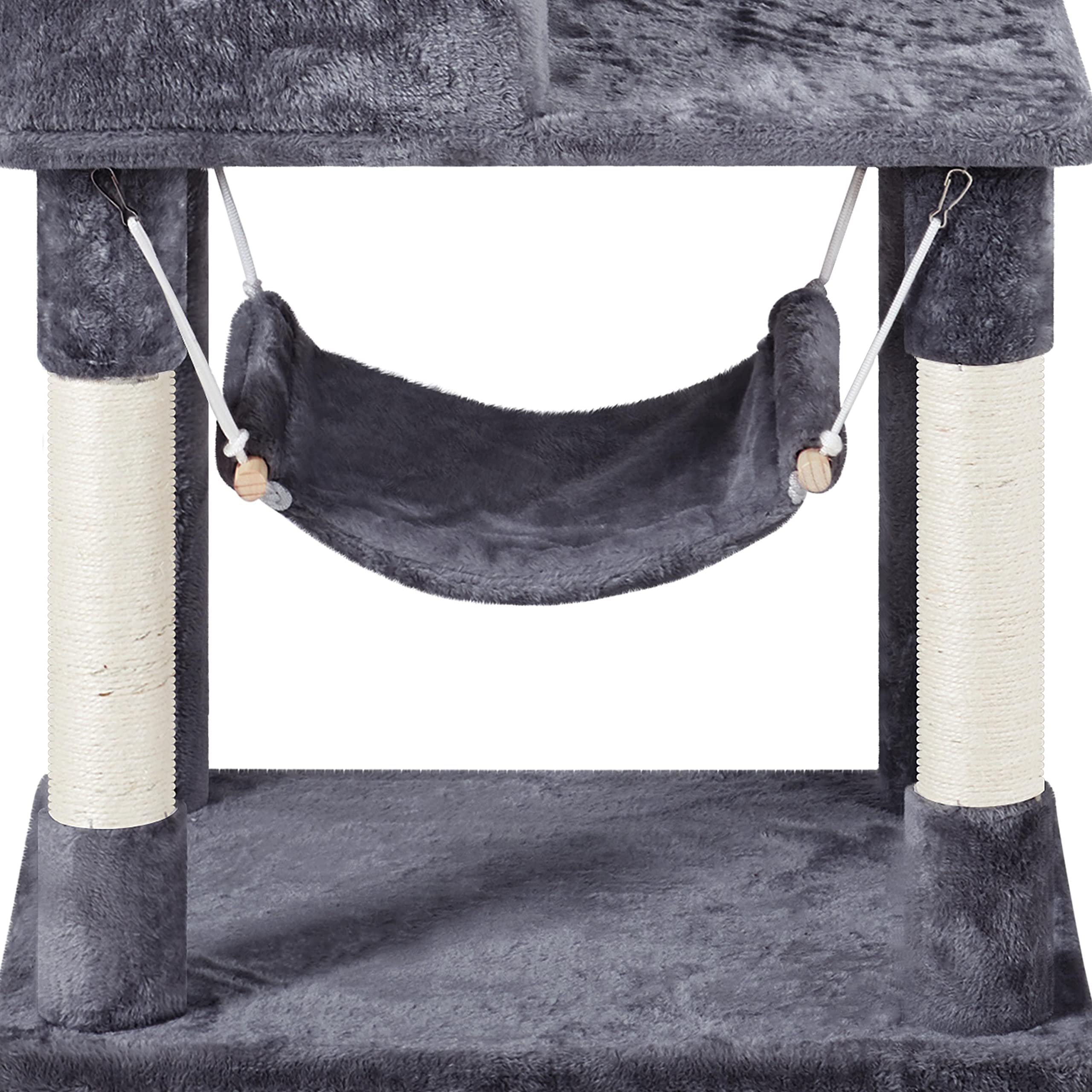 Yaheetech 73Inch Cat Tree, Cat Stand Furniture With Scratching Posts Perches Hammock As Indoor Kittens Activity Center, Dark Gray