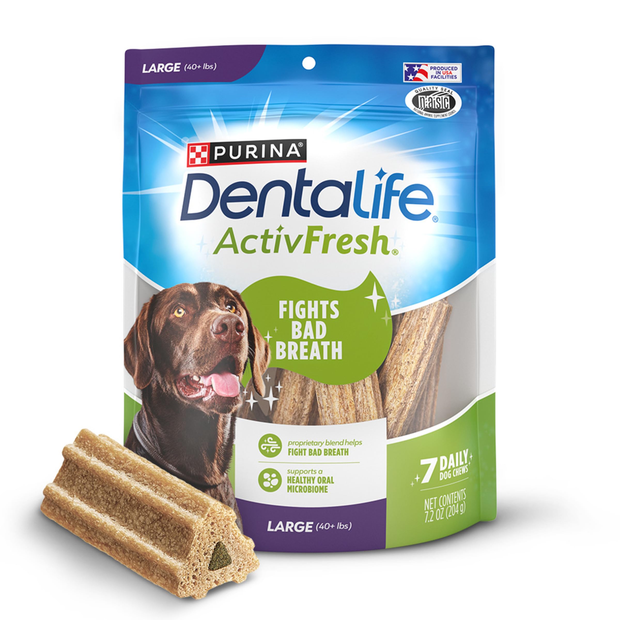 Purina DentaLife ActivFresh Chicken Flavor Large Breed Adult Dog Dental Chews - 7 Count (Pack of 5)