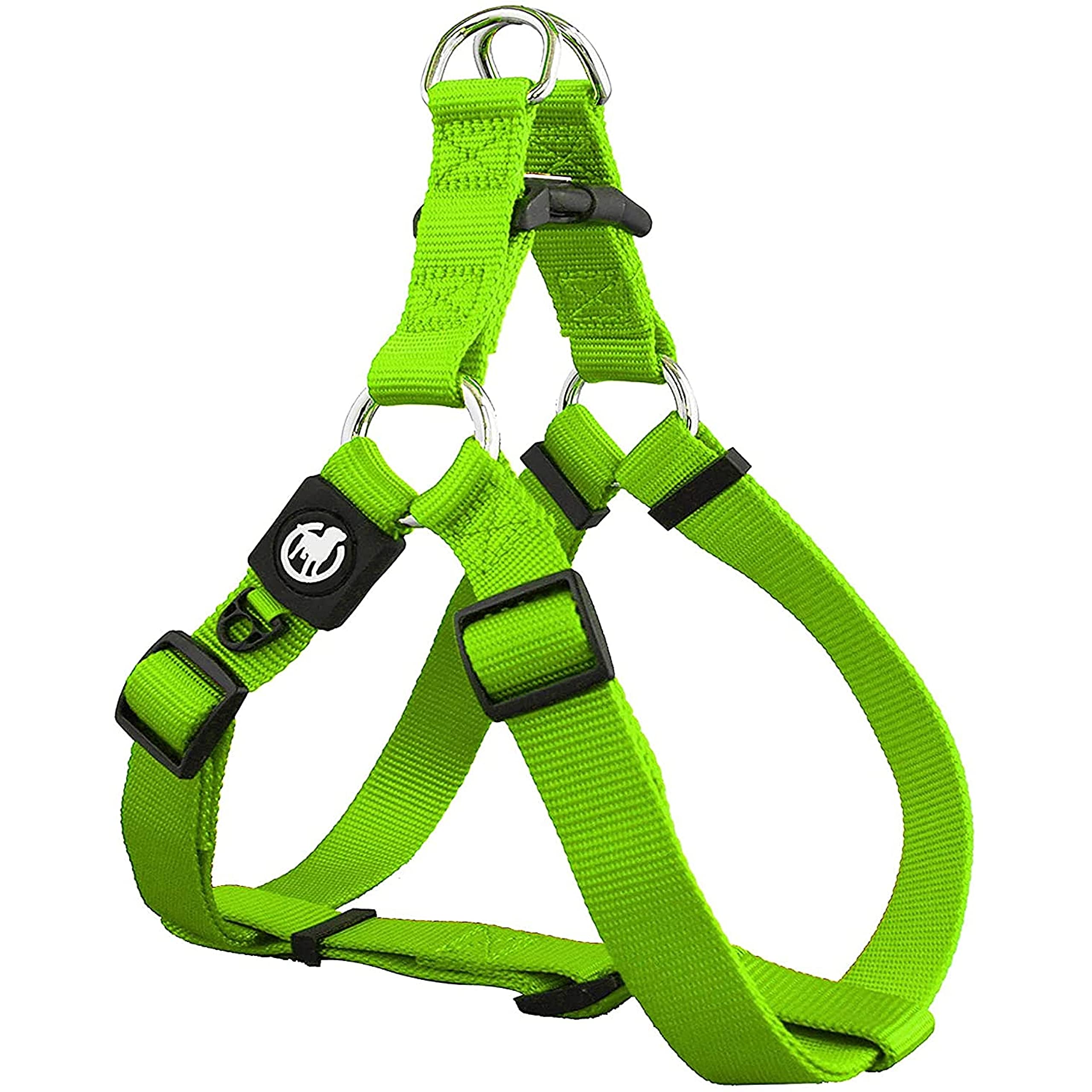Ddoxx Nylon Step-In Dog Harness - Adjustable Chest Harness Dogs - S (Green), Cat Uti