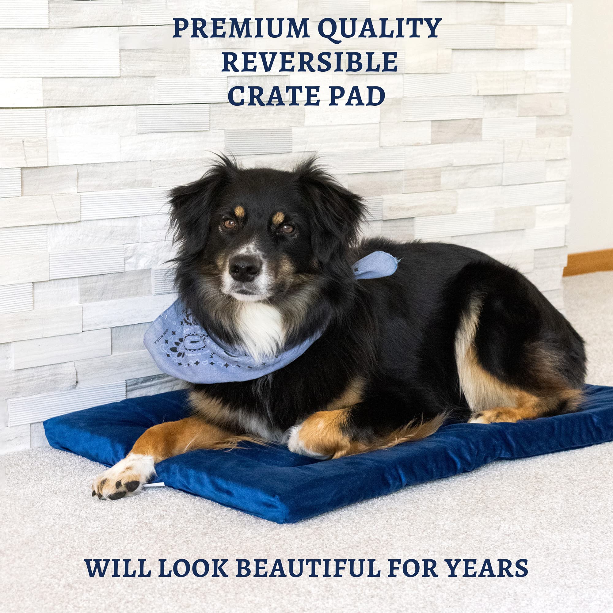 Pet Dreams Dog Crate Bed - Non Toxic Dog Bed, The Original Dog Crate Padkennel Mat, Soft Dog Kennel Bed, Reversible Travel Dog B