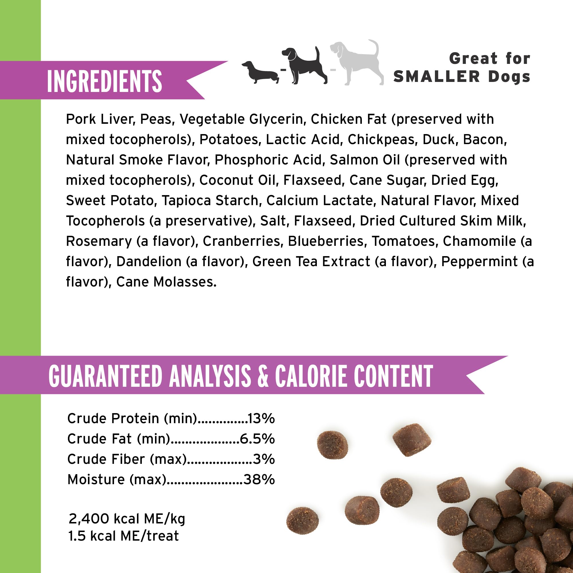 Pet Botanics 4 oz. Pouch Training Reward Mini Soft & Chewy, Duck and Bacon Flavor, with 200 Treats Per Bag, The Choice of Top Tr